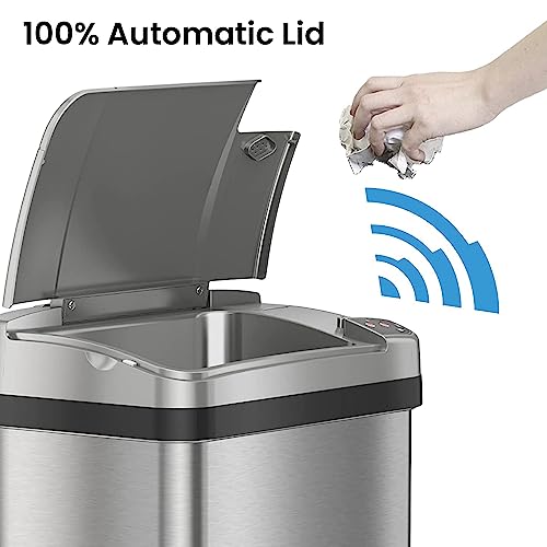 itouchless-4-gal-nursery-waste-bin-touchless-sensor-trash-can-steel-with-odor-fi image 8