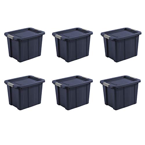 sterilite-18-gal-latching-tuff1-storage-tote-stackable-blue-6-pack image 8