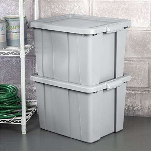 sterilite-18-gal-tuff1-storage-tote-with-lid-stackable-6-pack-gray image 4