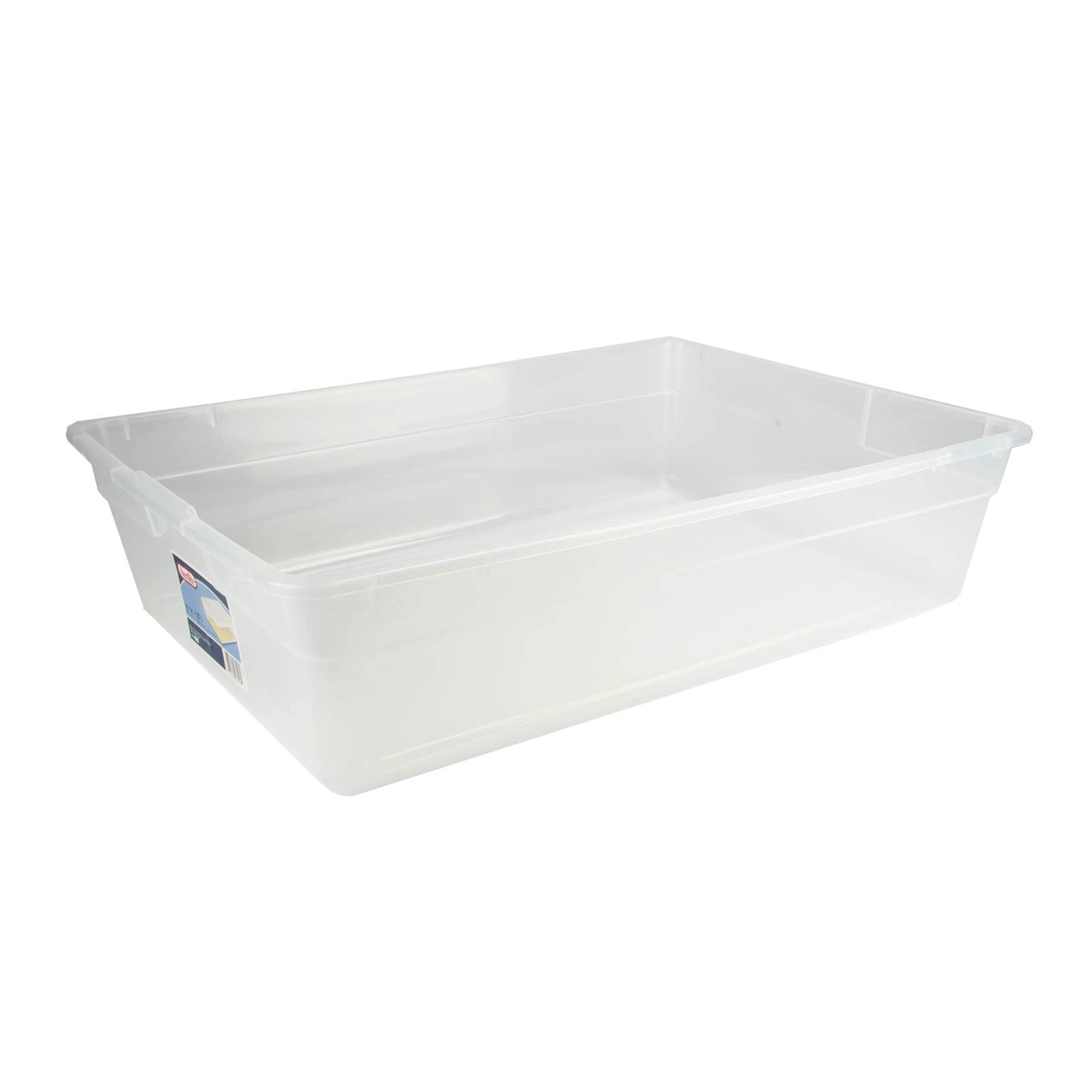 sterilite-28-quart-multipurpose-clear-plastic-stacking-storage-container-tote-wi image 2