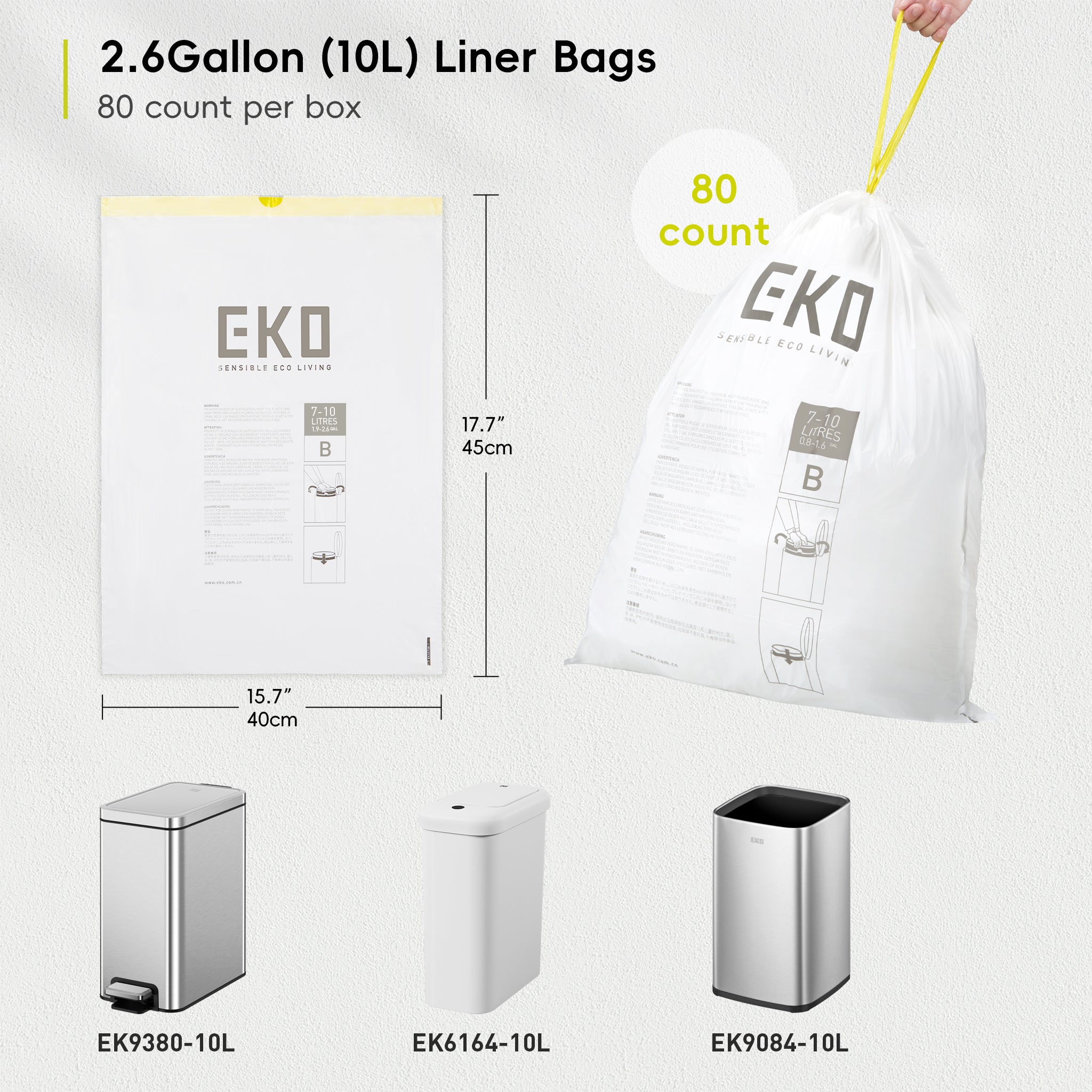 eko-code-b-2-6-gallon-7-10l-trash-bags-80-count-easy-dispense-roll image 5