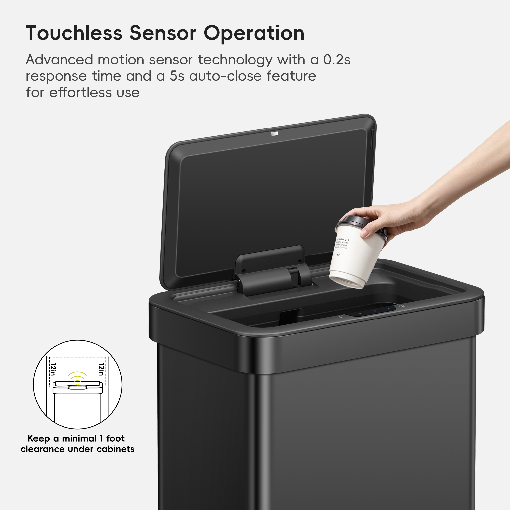 eko-econova-50-liter-13-gallon-motion-sensor-trash-can-matte-black image 5