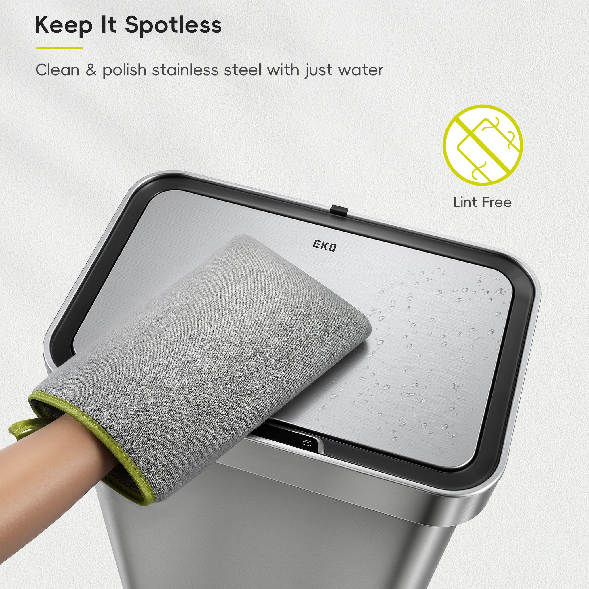 eko-microfibre-cleaning-mitt-for-stainless-steel-lint-free-reusable-dual-sided image 6
