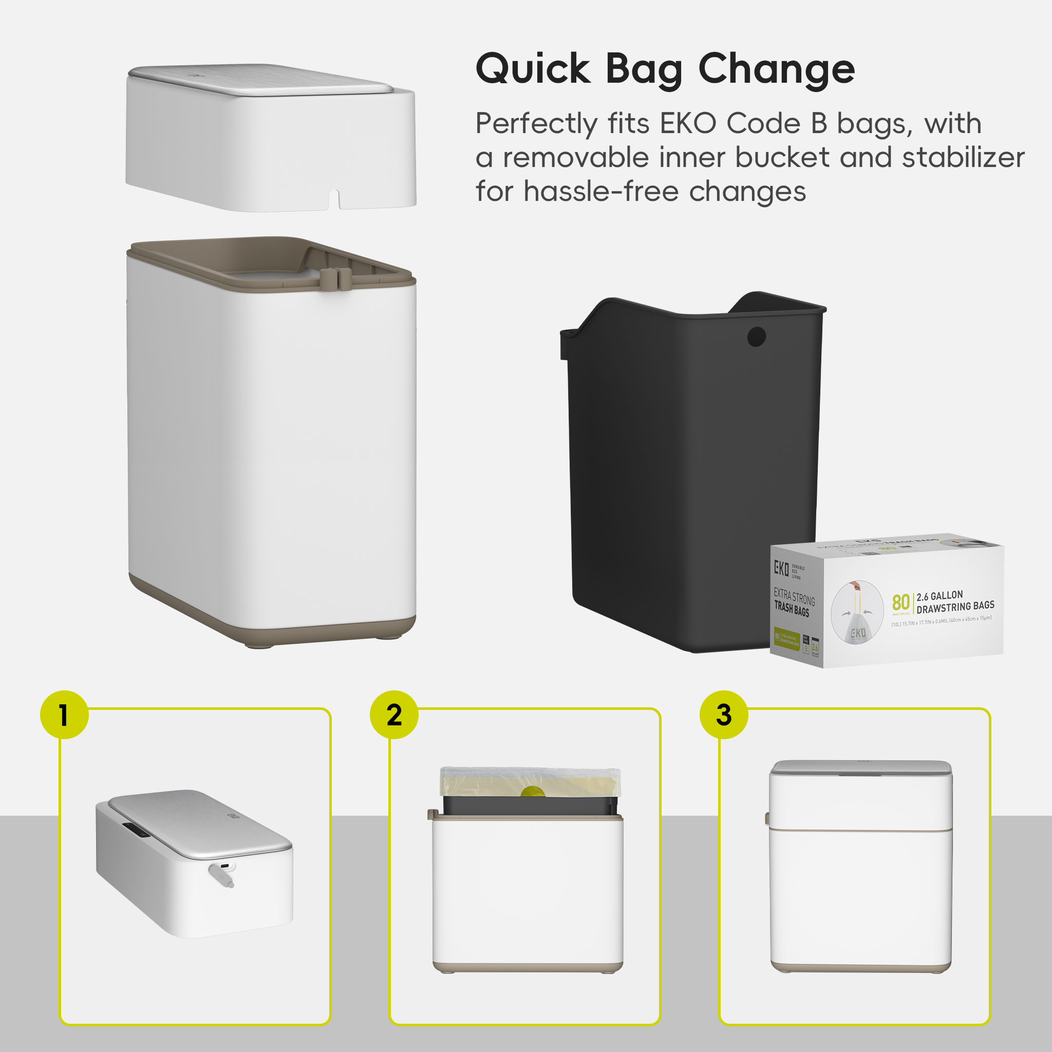eko-bono-sensor-trash-can-8l-2-1-gallon-automatic-motion-sensor-rechargeable-whi image 5