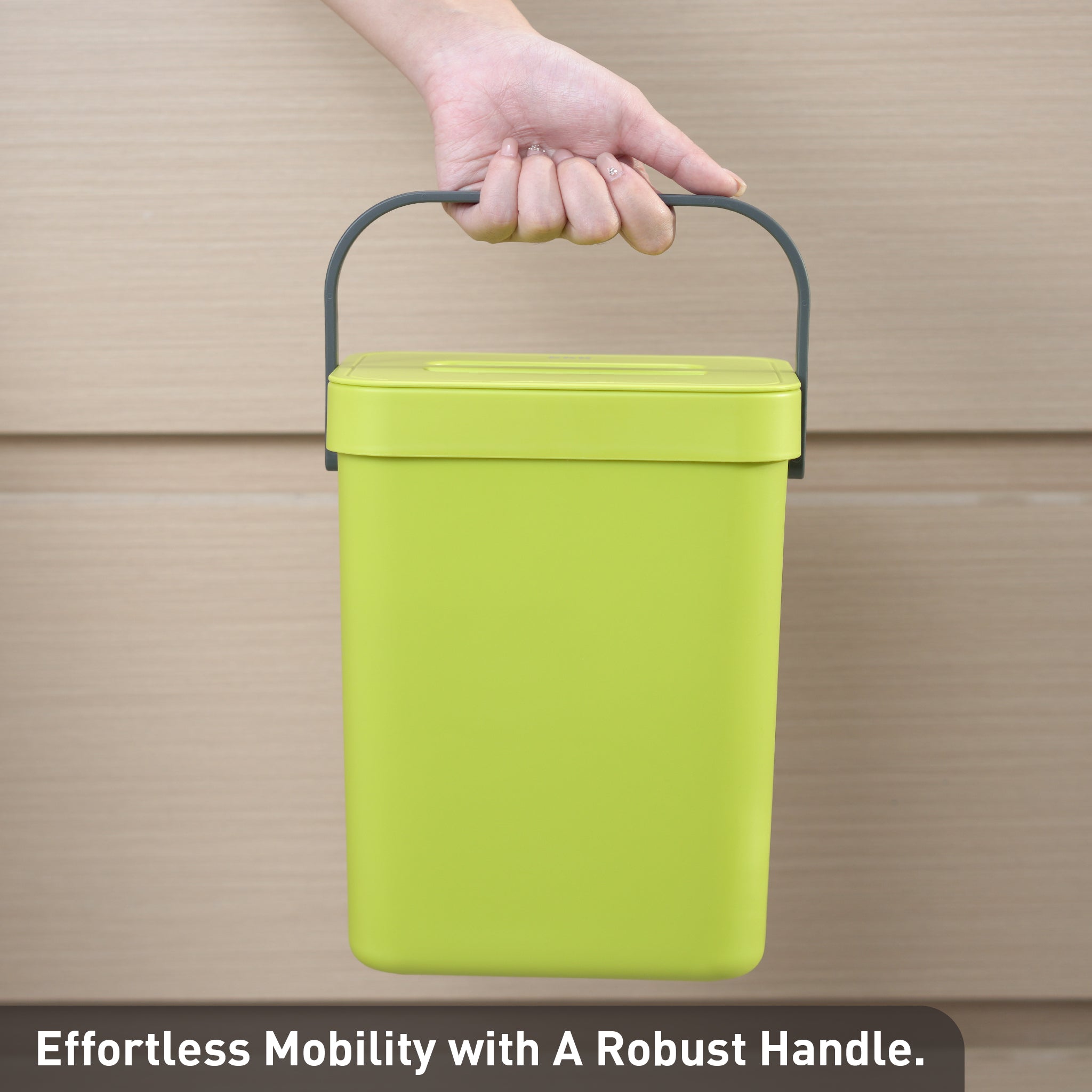 eko-puro-compost-bin-with-lid-lime-5l-1-32-gallon image 5