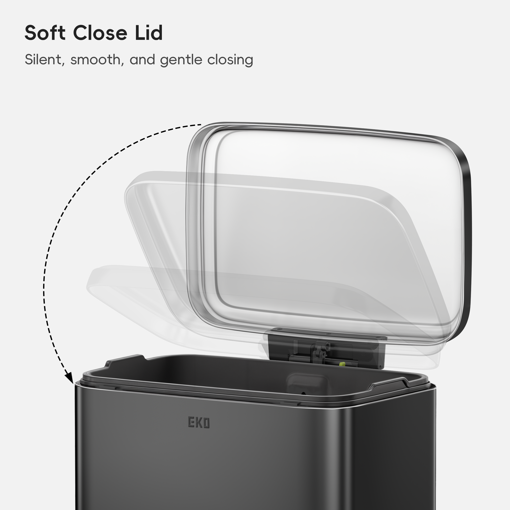 eko-maxwell-step-on-13-2-gallon-50l-matte-black-steel-trash-can-with-silent-soft image 5