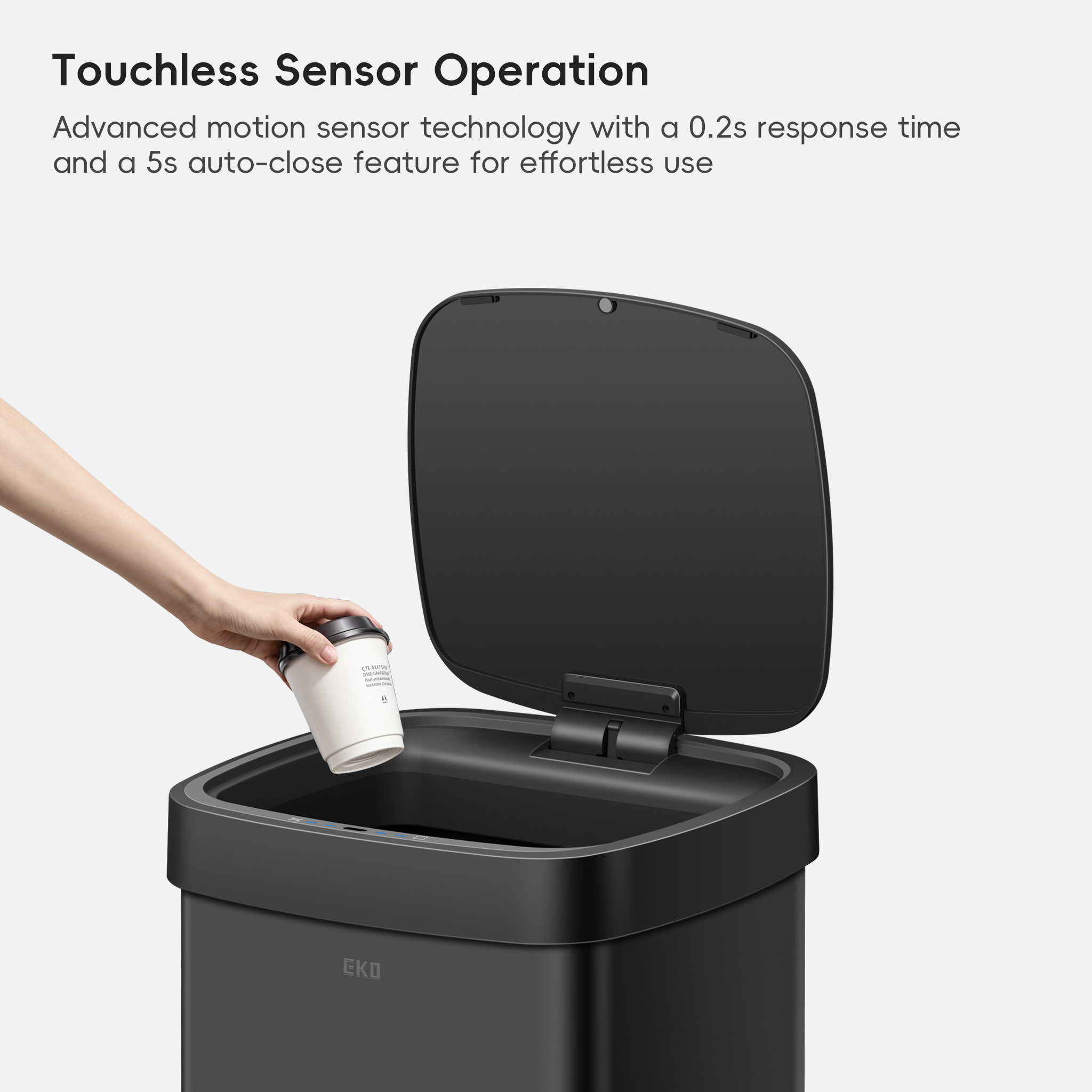 eko-ecosmart-80-liter-21-gallon-motion-sensor-trash-can-matte-black image 3