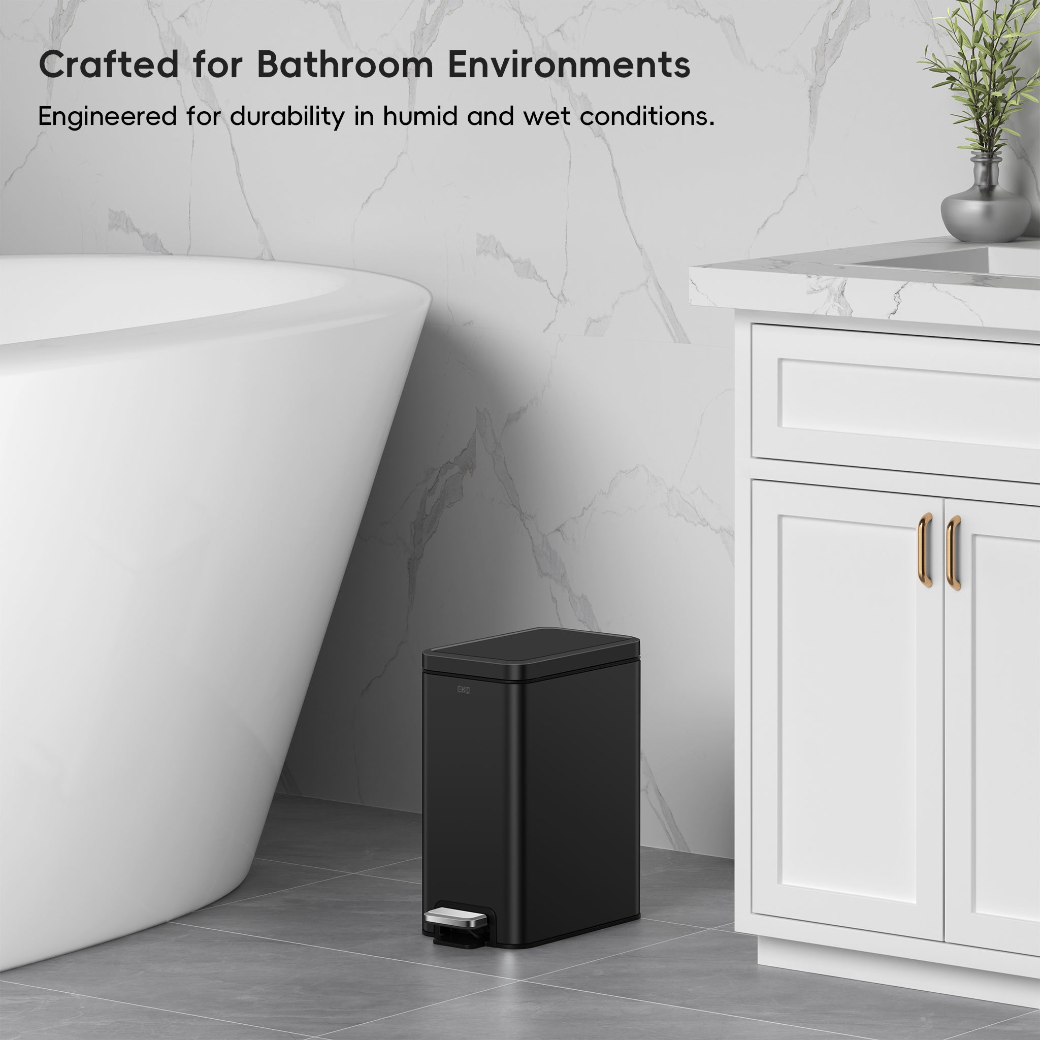 eko-stella-6l-1-6-gal-small-bathroom-step-trash-can-matte-black image 2
