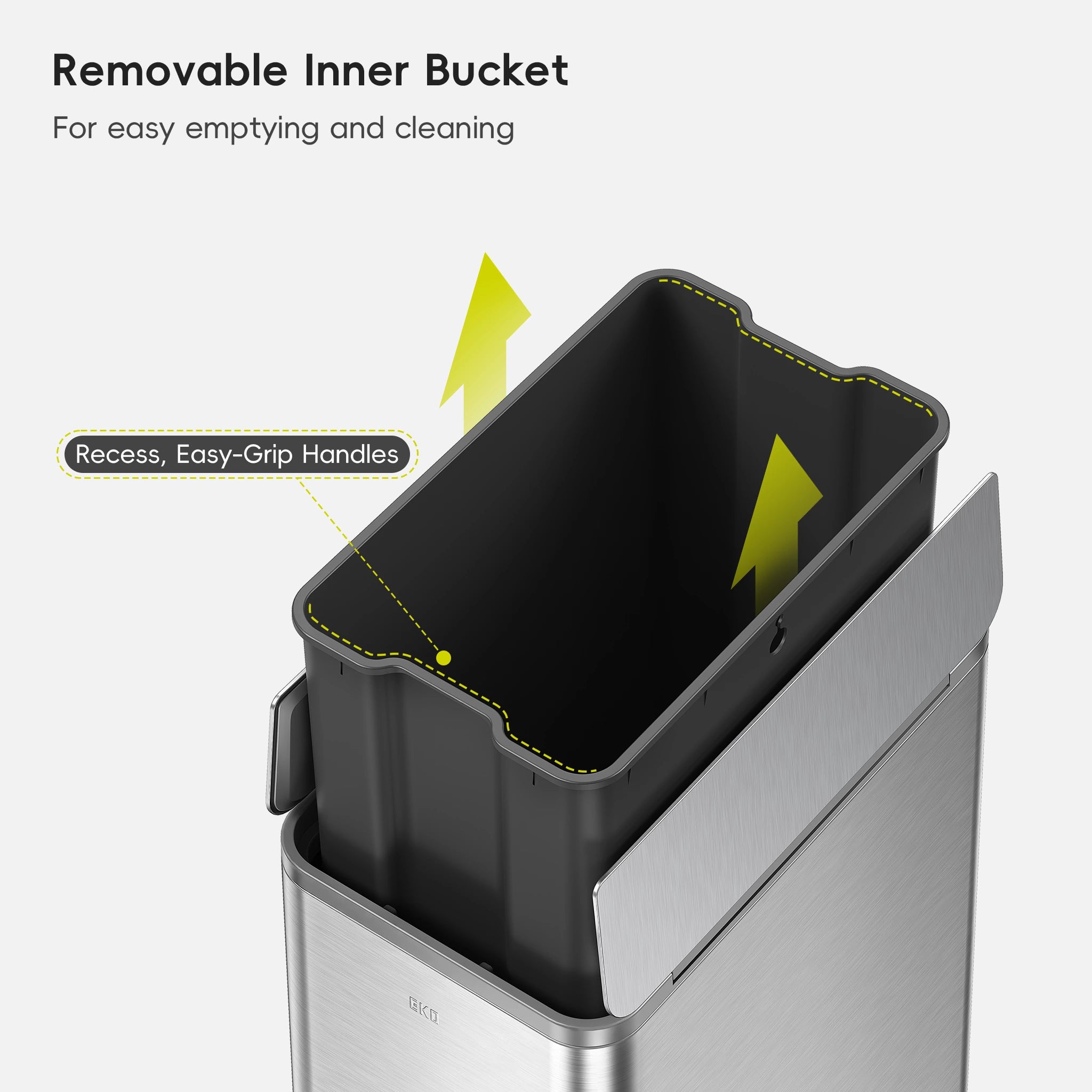 eko-x-wing-50l-13-2-gallon-slim-step-trash-can-with-dual-wing-lid image 5
