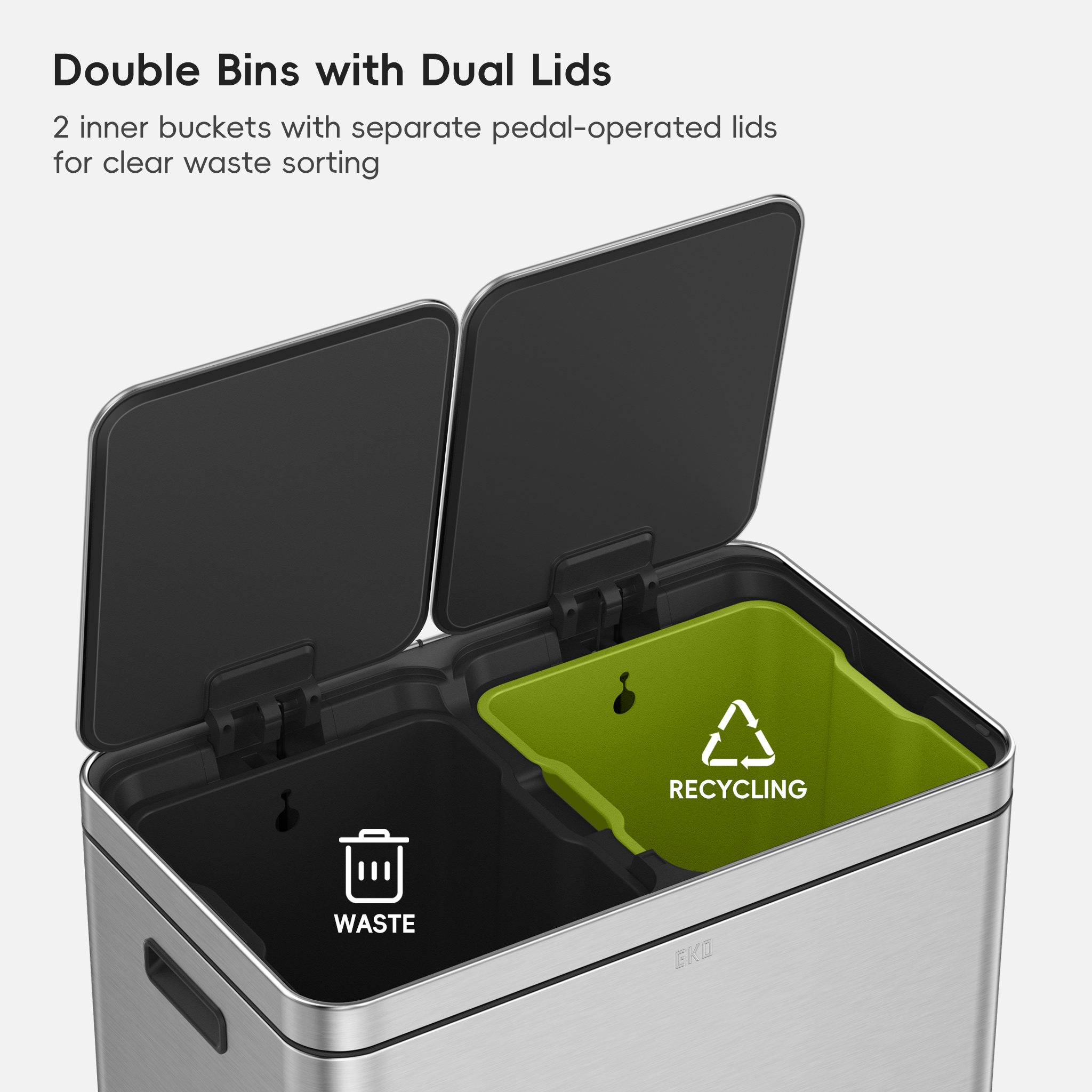 eko-edison-8-8-gallons-kitchen-trash-can-with-dual-removable-inner-liners-stainl image 4