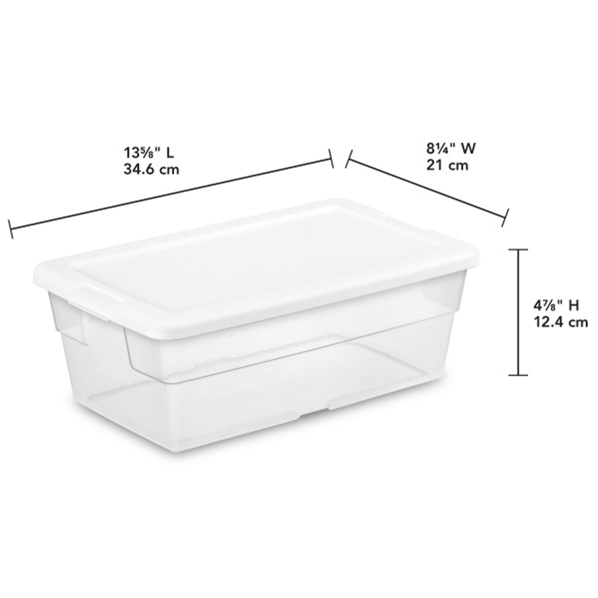 sterilite-6-quart-clear-plastic-stackable-storage-container-bin-box-tote-with-sn image 2