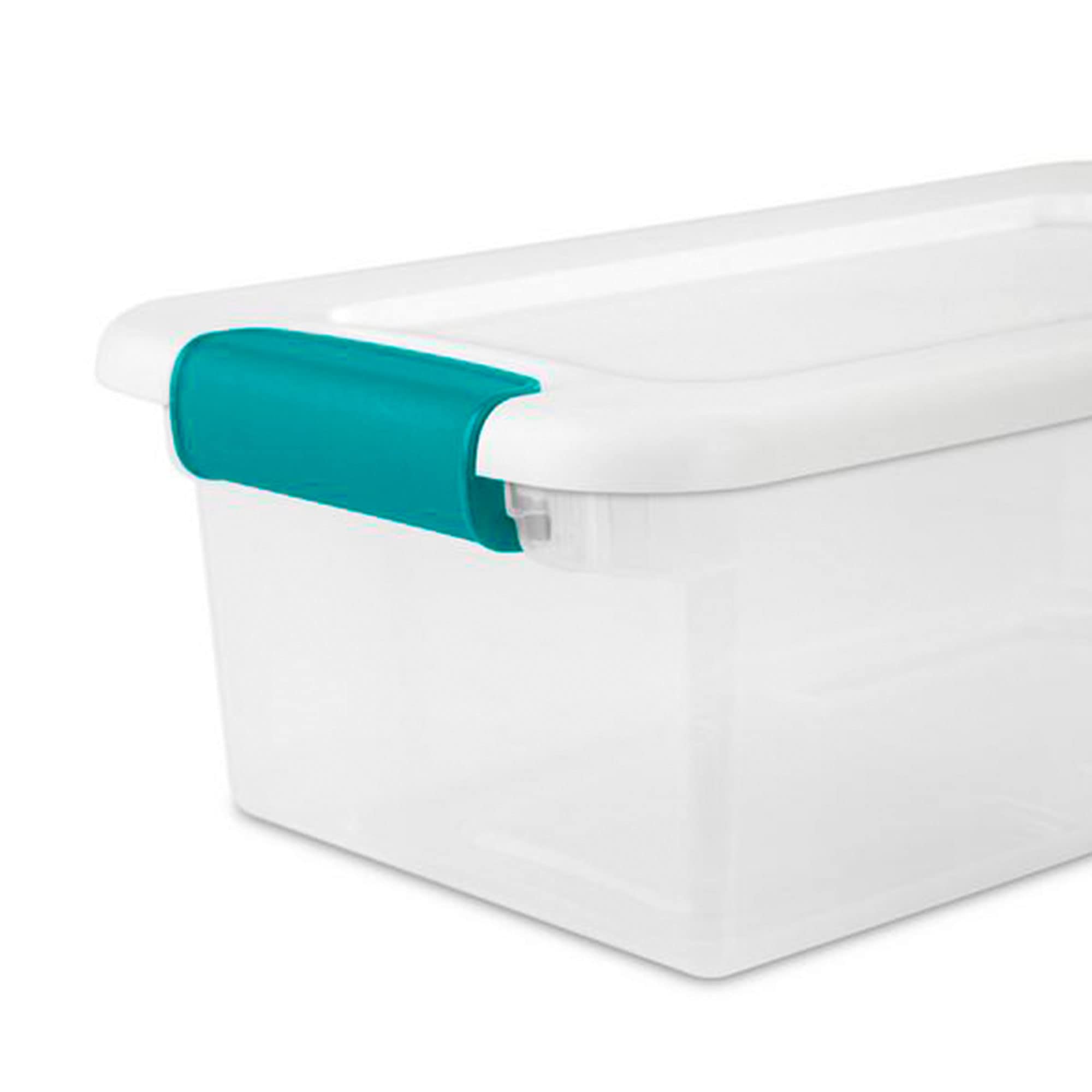 sterilite-6-quart-latching-clear-plastic-storage-organizer-tote-container-bin-bo image 3