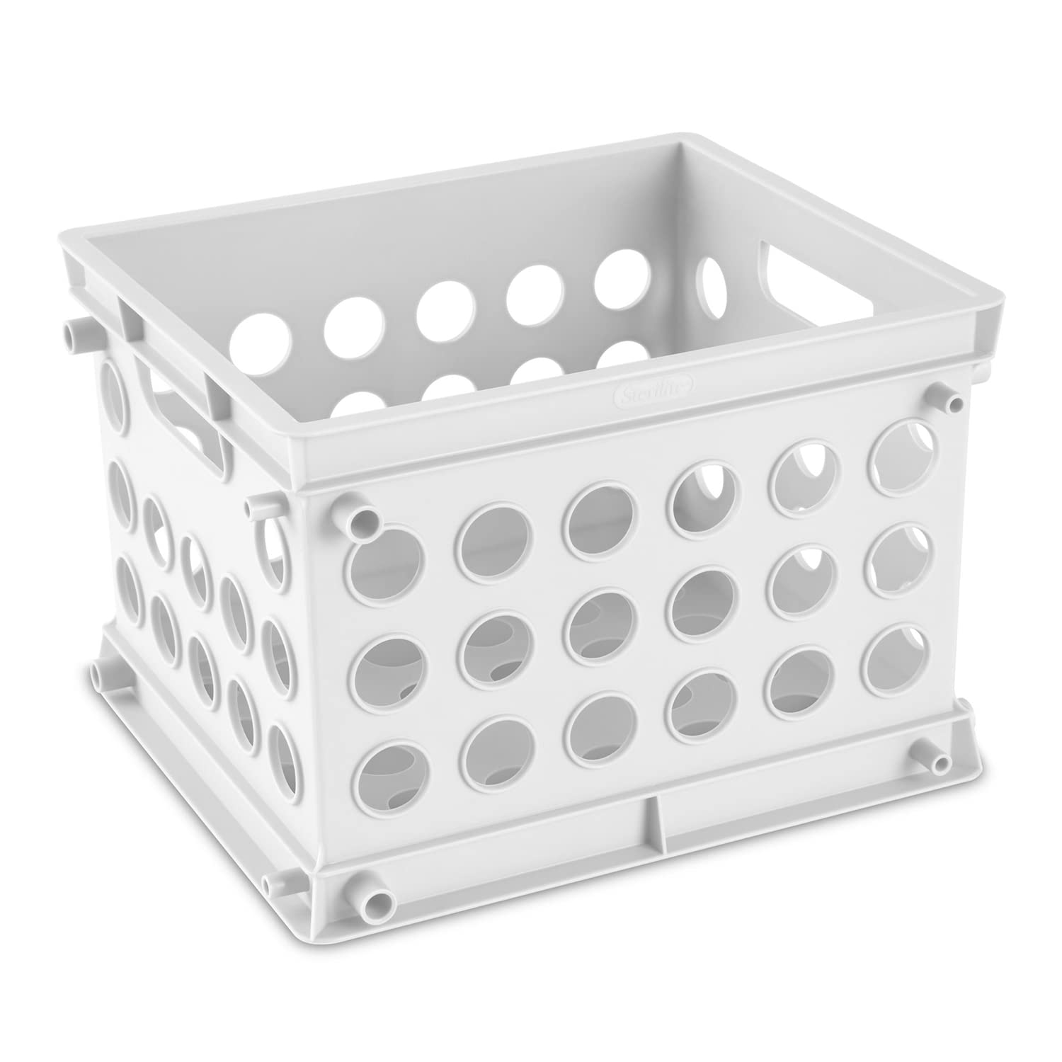 sterilite-stackable-mini-storage-crate-with-handles-white-24-pack image 2