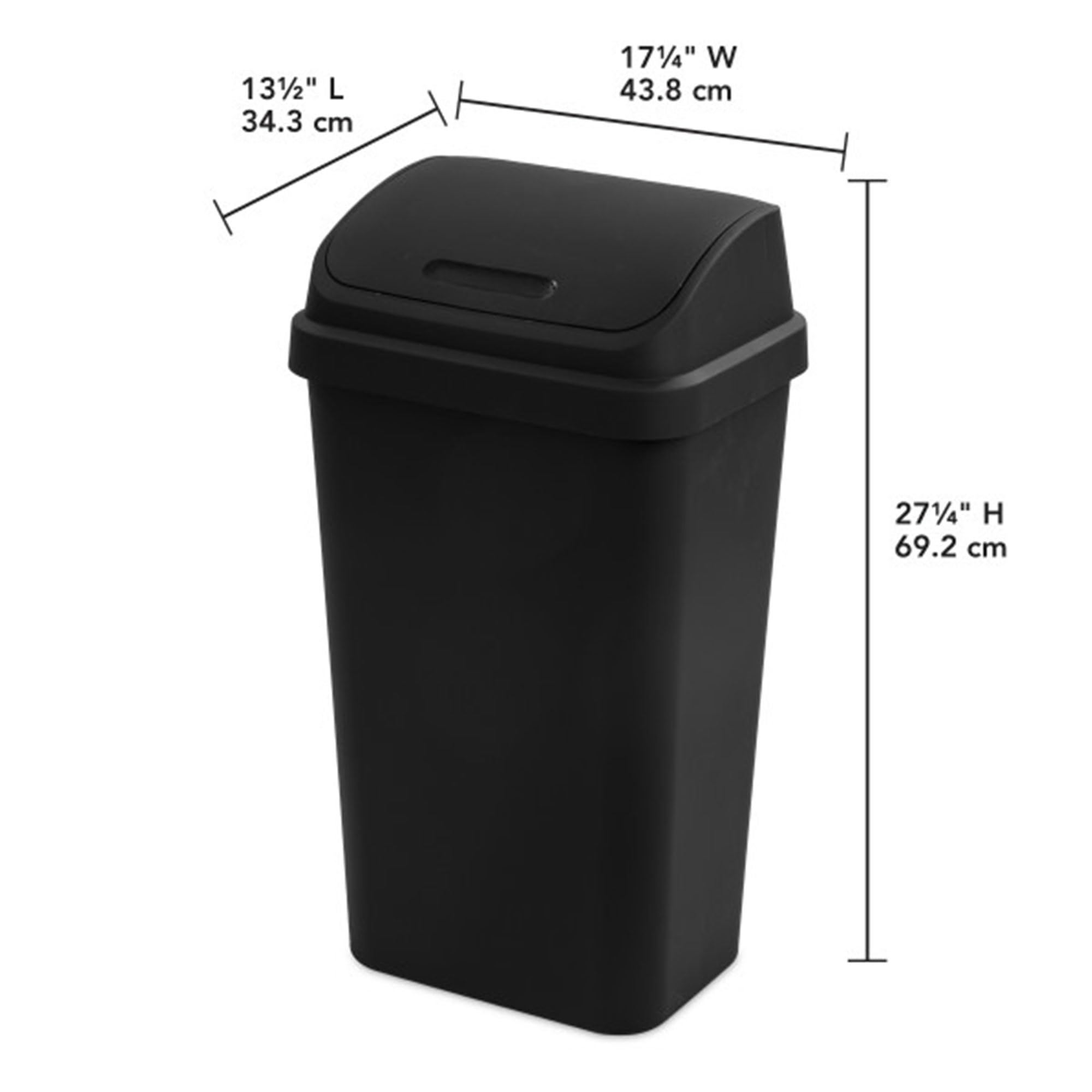 sterilite-4-pack-swing-top-wastebasket-13-gallon-black image 3