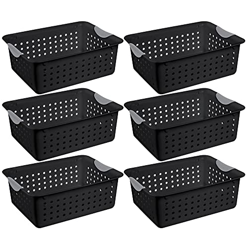 sterilite-medium-ultra-basket-black-6-pack image 8