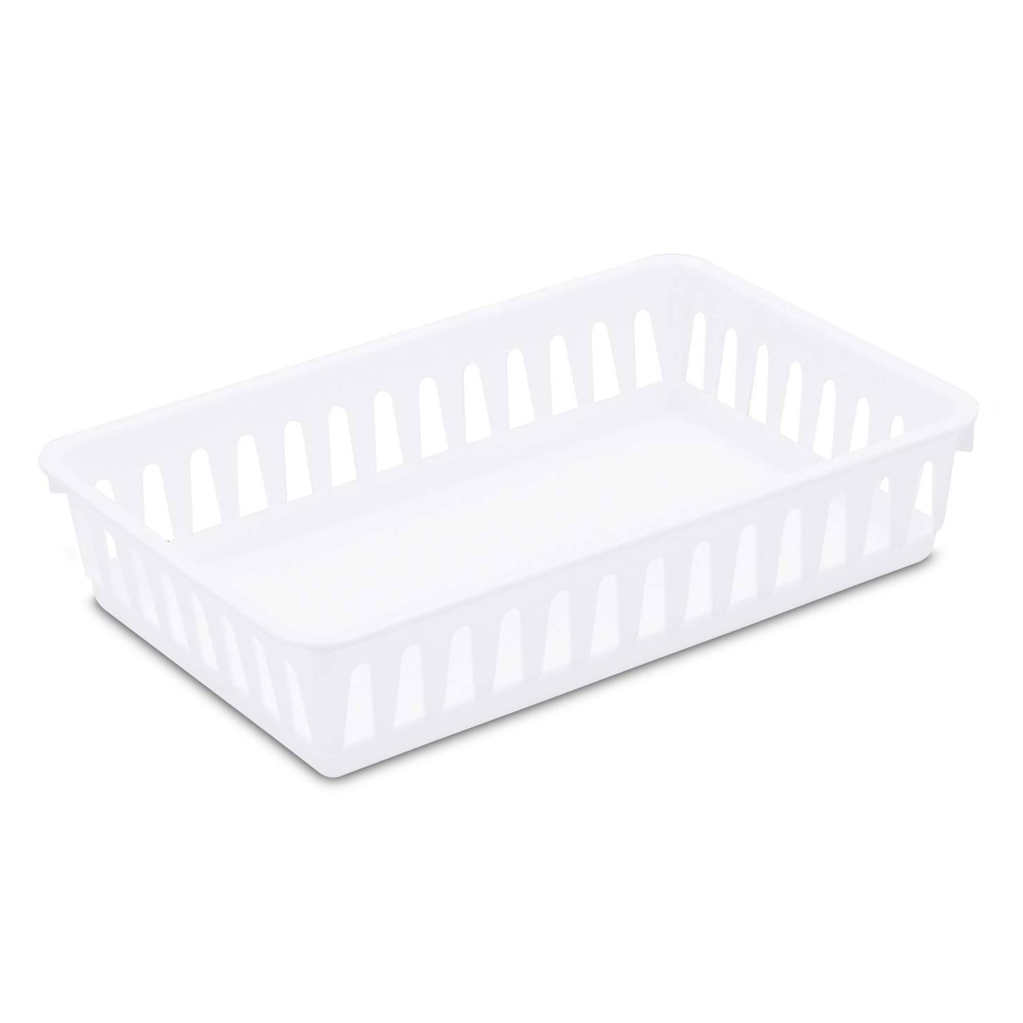 sterilite-storage-tray-24-pack-plastic-basket-organizer-for-drawers-shelves-bath image 1