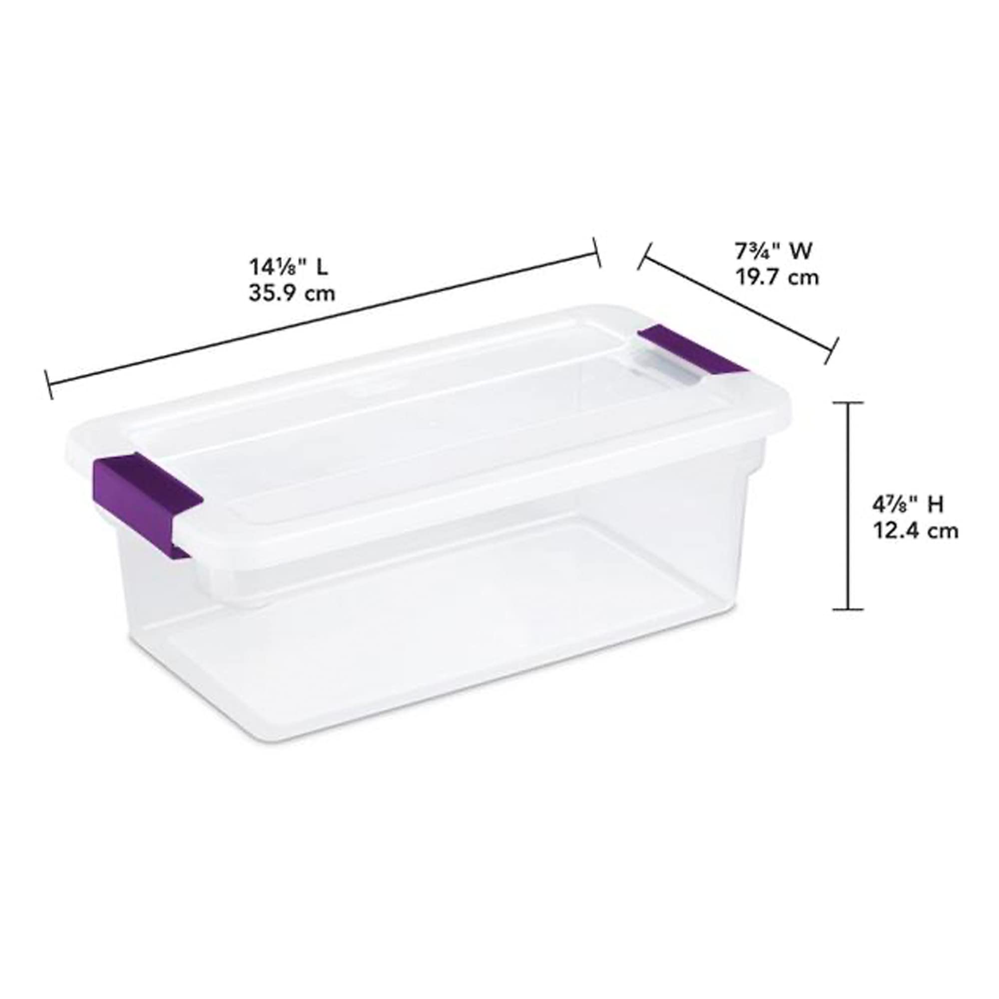 sterilite-6-quart-clearview-multipurpose-stacking-storage-container-tote-with-se image 4