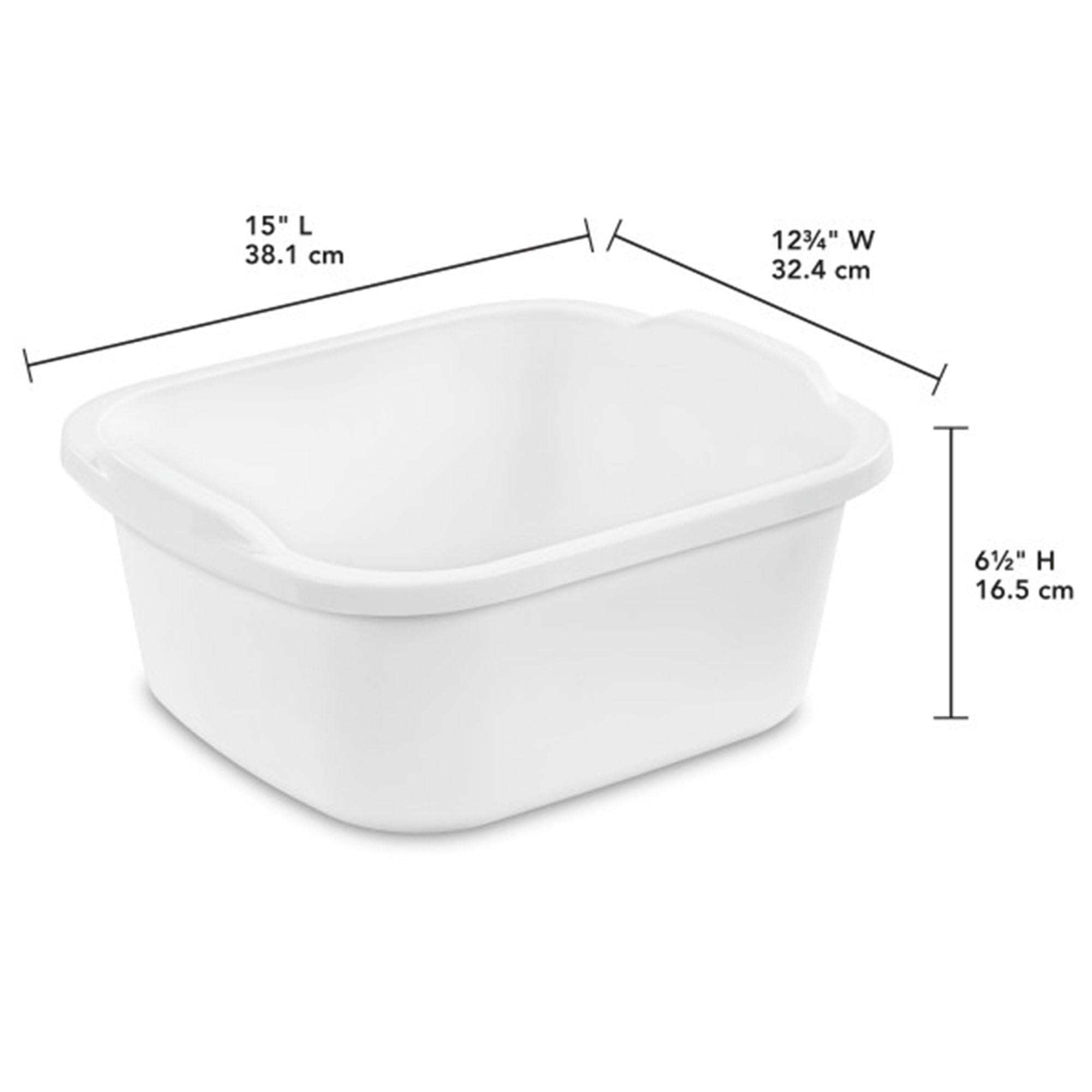 sterilite-12-quart-plastic-dishpan-heavy-duty-multipurpose-white-32-pack image 2