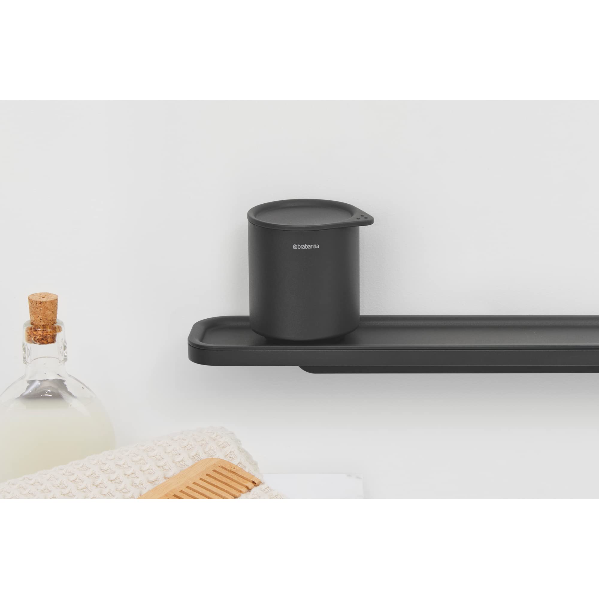 brabantia-mindset-bathroom-storage-pot-with-lid-mineral-infinite-gray-cotton-pad image 6