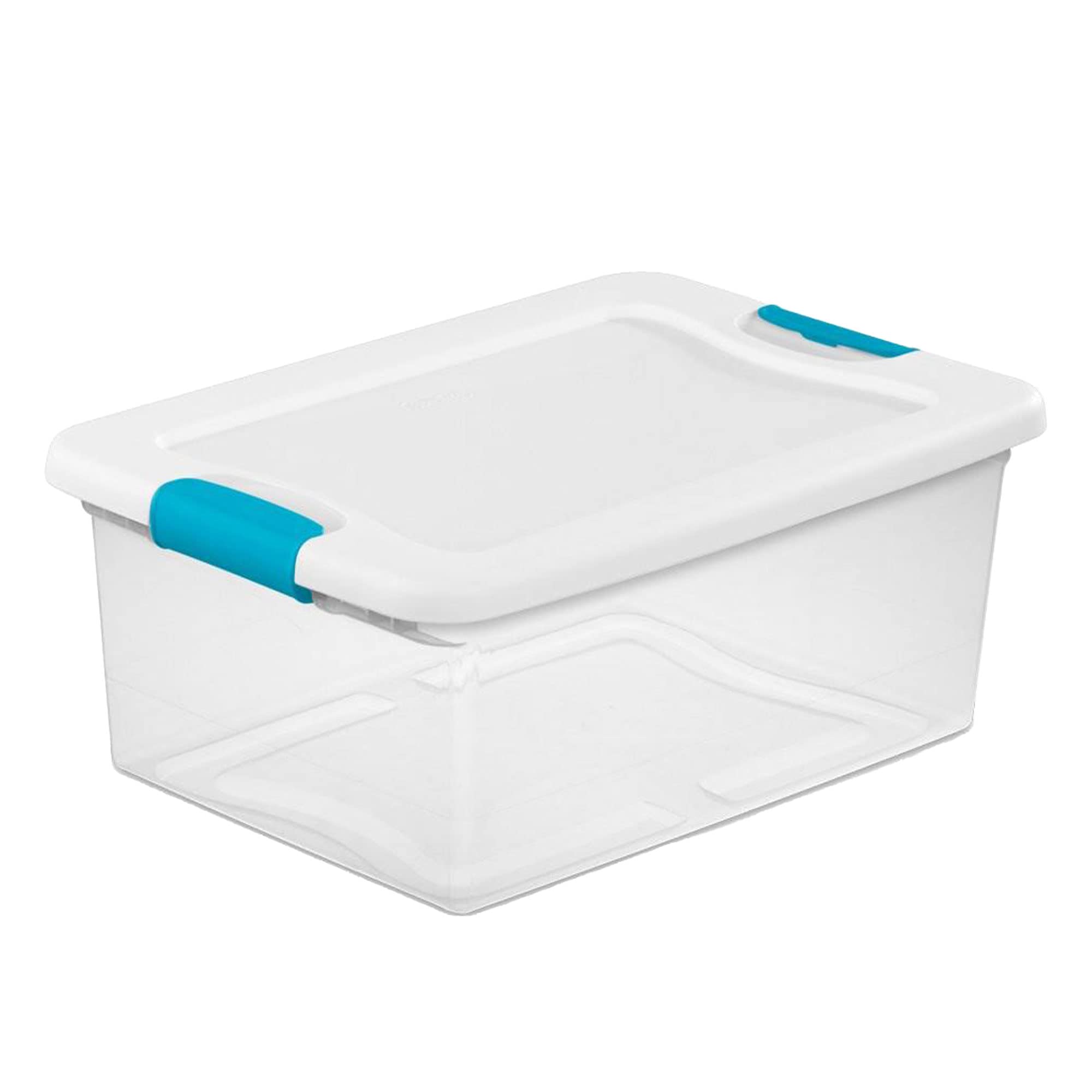 sterilite-plastic-15-quart-stacking-storage-box-container-with-latching-lid-for- image 1