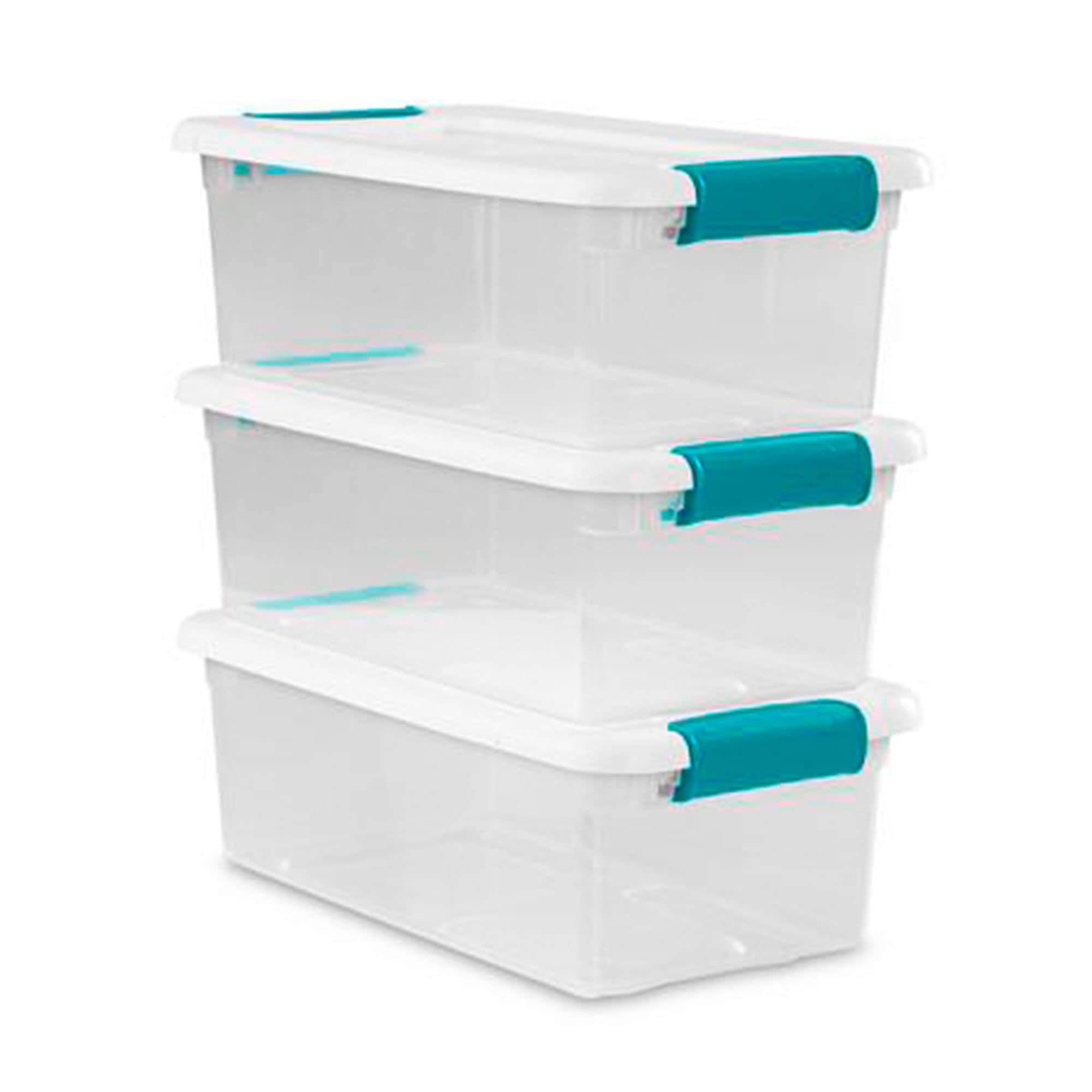 sterilite-6-quart-latching-clear-plastic-storage-organizer-tote-container-bin-bo image 5