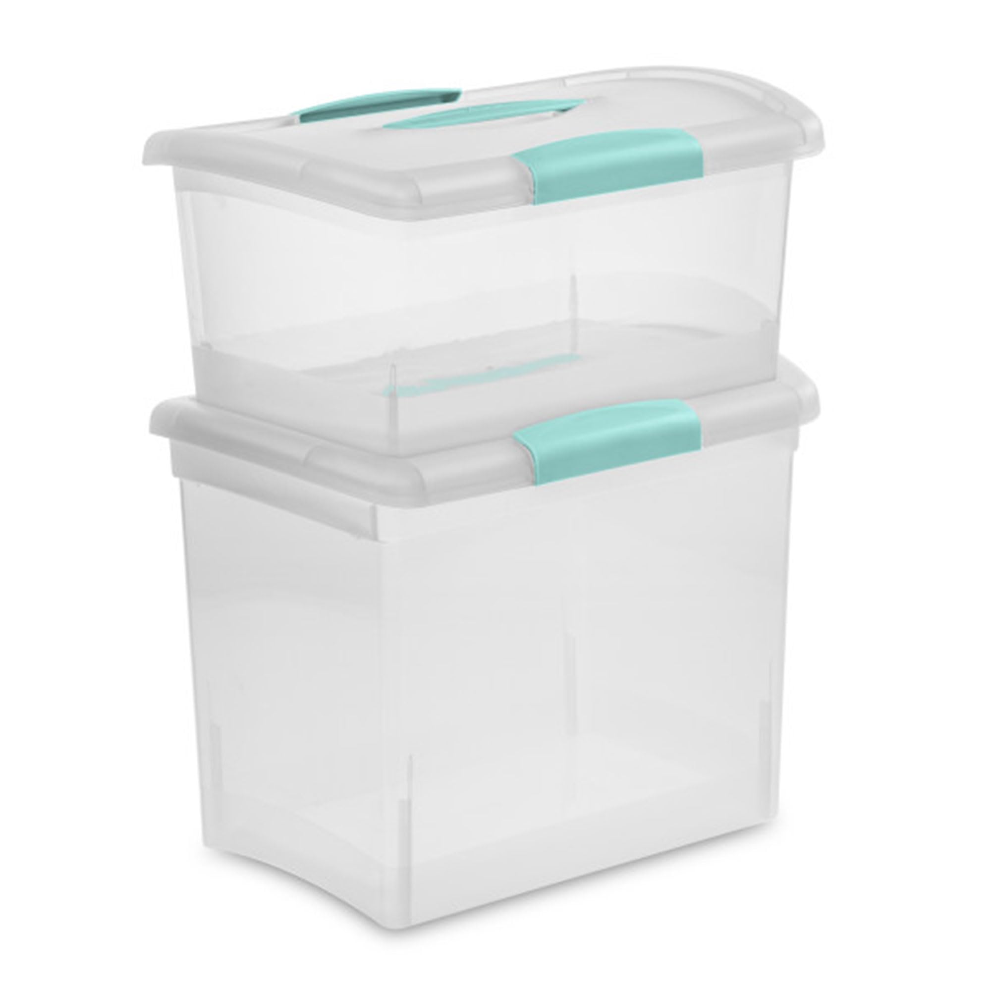 sterilite-medium-nesting-showoffs-stackable-storage-bins-with-latching-lid-and-h image 8