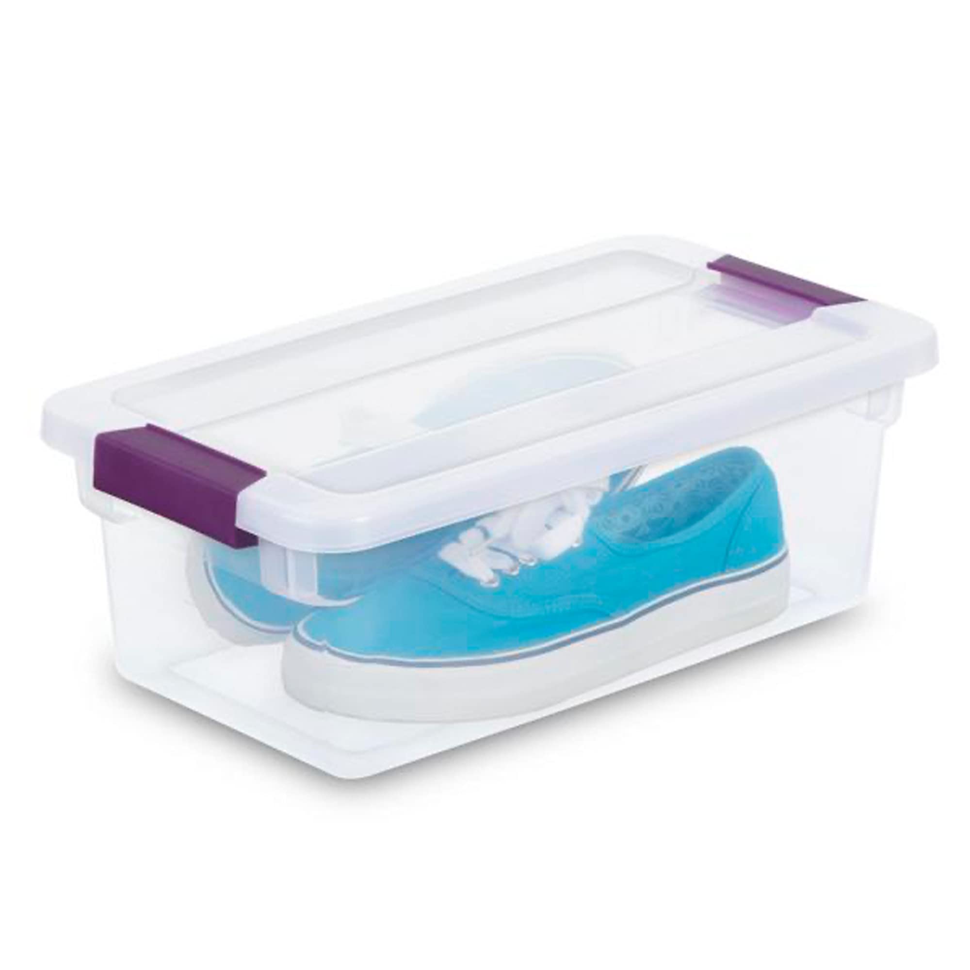 sterilite-6-quart-clearview-multipurpose-stacking-storage-container-tote-with-se image 3