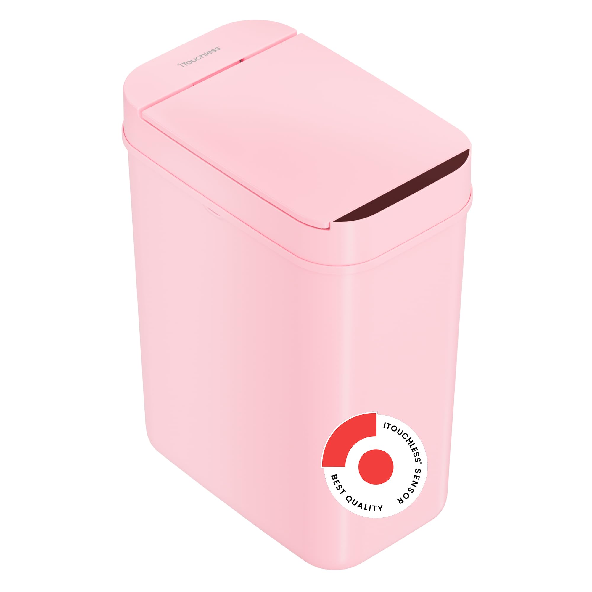 itouchless-3-gallon-sensor-pink-bathroom-trash-can-touchless-slim-water-resistan image 1