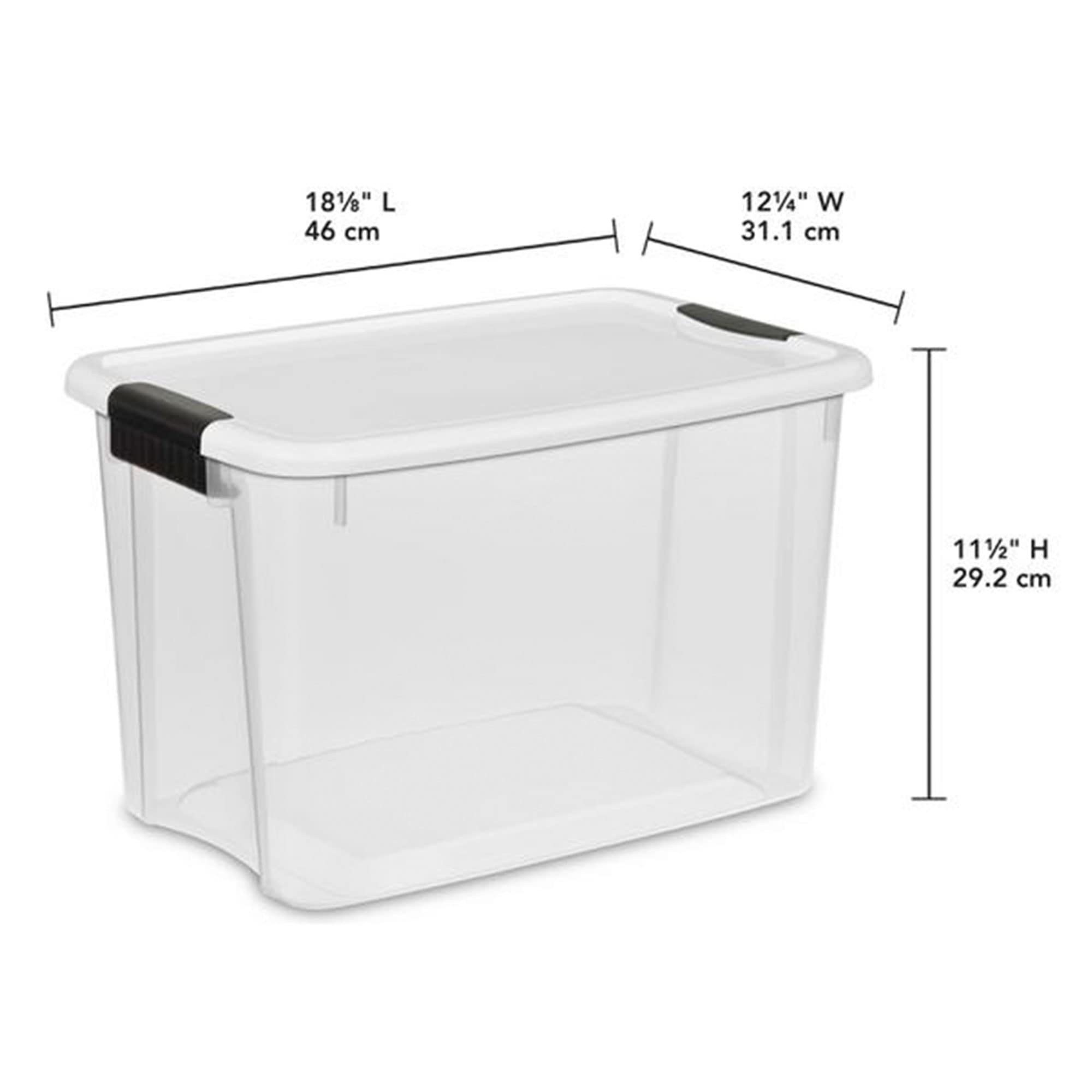 sterilite-12-pack-30-quart-ultra-latch-boxes-with-latching-lids-clear-plastic image 3