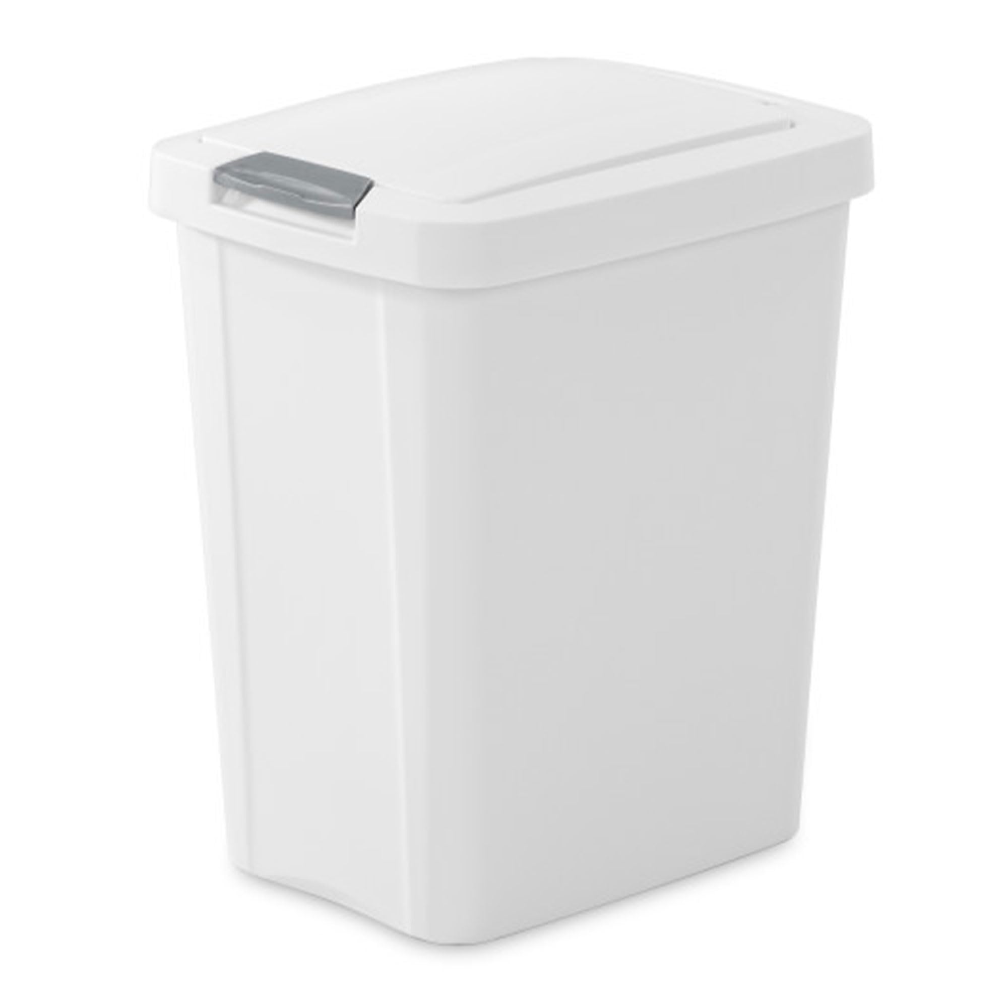 sterilite-7-5-gallon-touchtop-wastebasket-with-touch-open-lid-white-8-pack image 1
