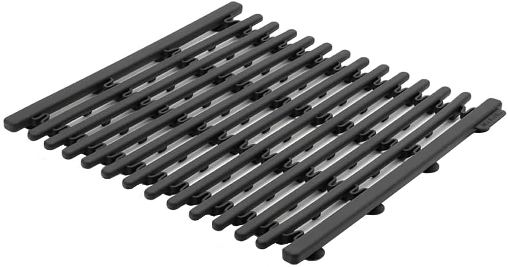 brabantia-extendable-dish-drying-mat-dark-gray-silicone-heat-resistant-kitchen-m image 1