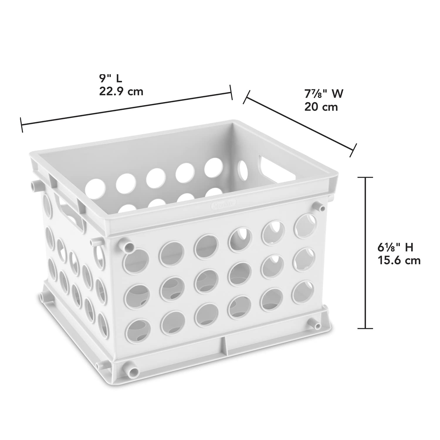 sterilite-stackable-mini-storage-crate-with-handles-white-24-pack image 5