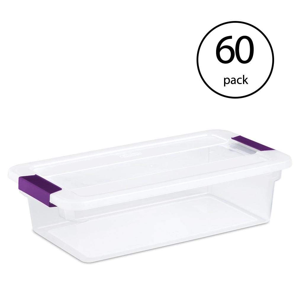 sterilite-6-quart-clearview-latch-box-storage-tote-container-60-pack image 1