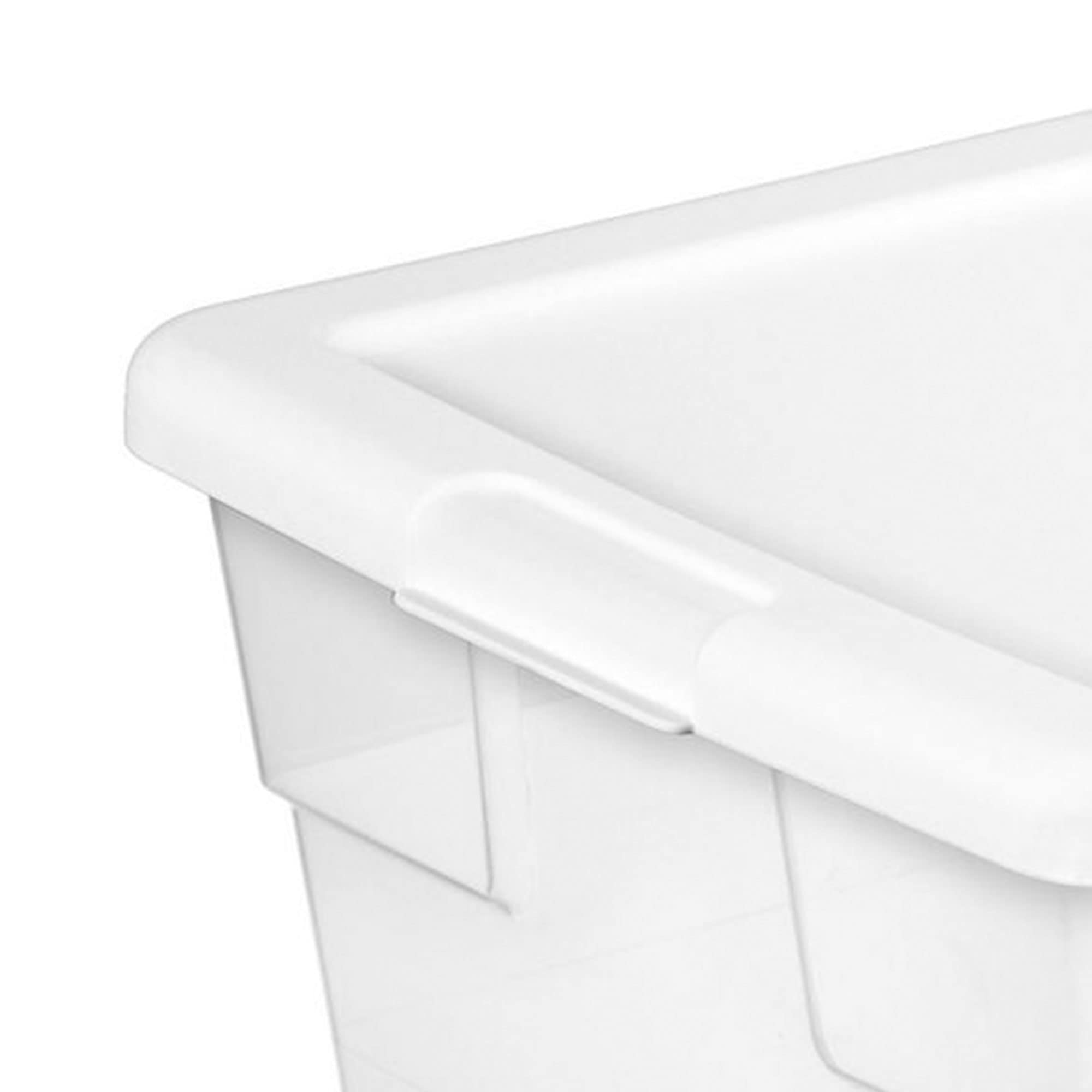 sterilite-16-quart-basic-clear-storage-box-with-white-lid image 4