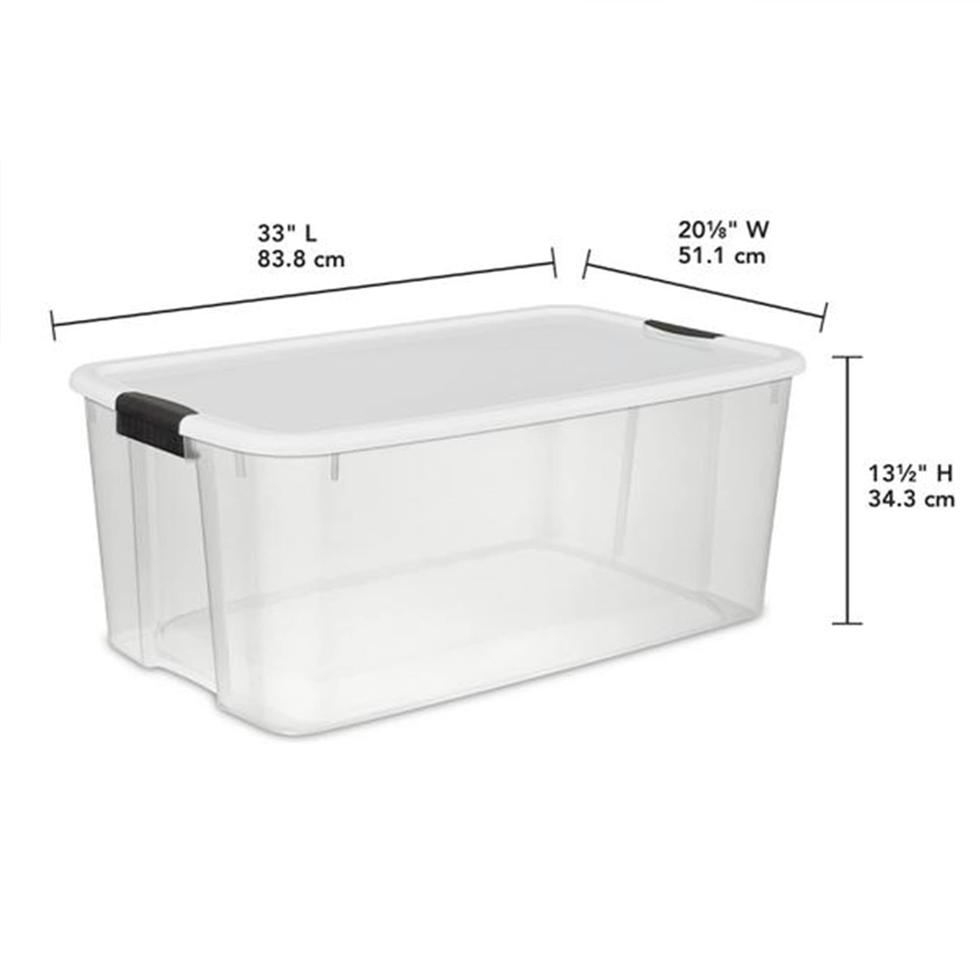 sterilite-116-quart-ultra-latching-storage-tote-box-container-clear-24-pack image 3
