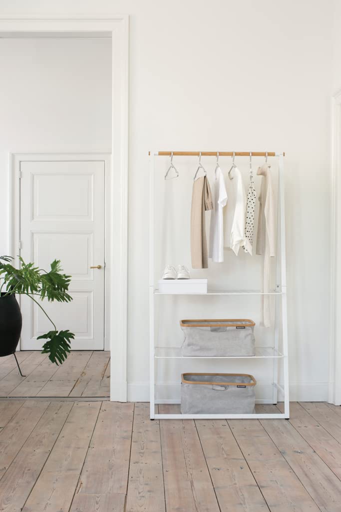 brabantia-linn-clothes-rack-large-freestanding-drying-rack-with-shelves-white image 4