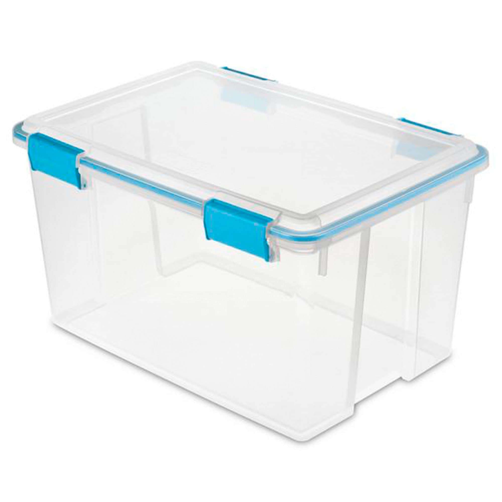 sterilite-54-quart-gasket-box-clear-storage-tote-with-blue-latches-8-pack-for-ai image 4