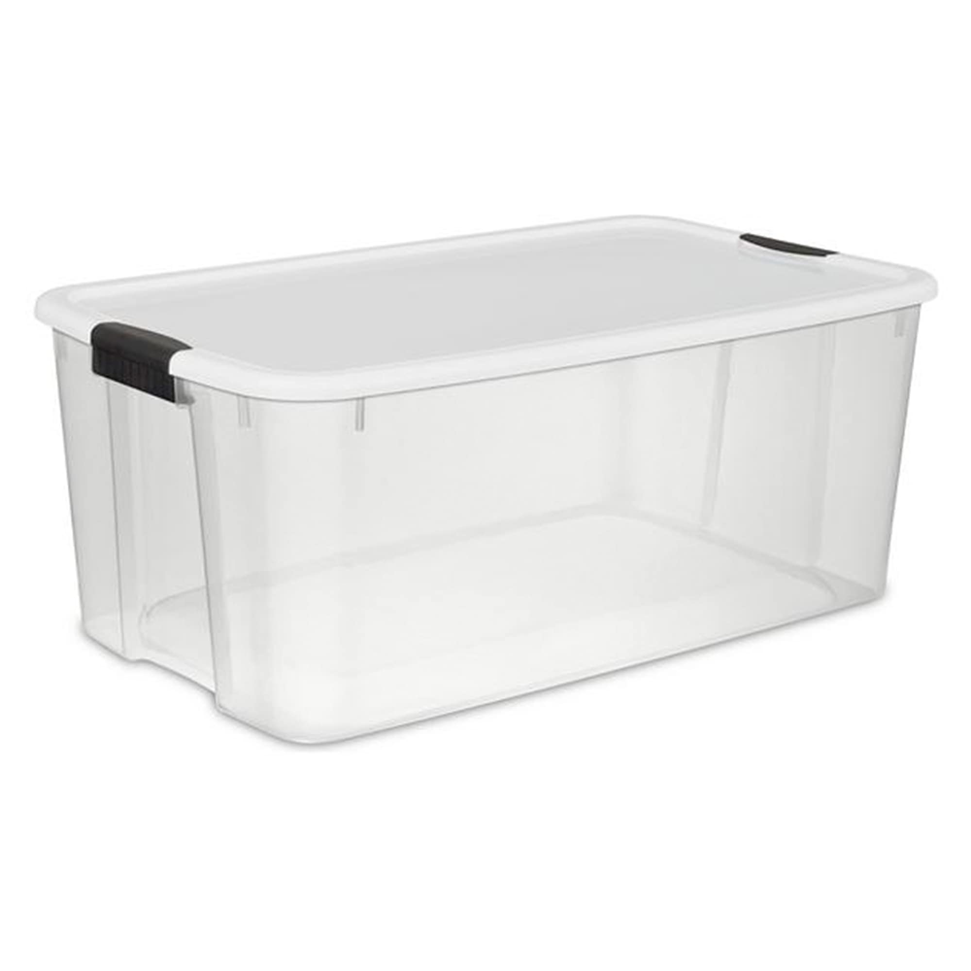 sterilite-116-quart-ultra-clear-plastic-storage-tote-container-with-latching-lid image 1