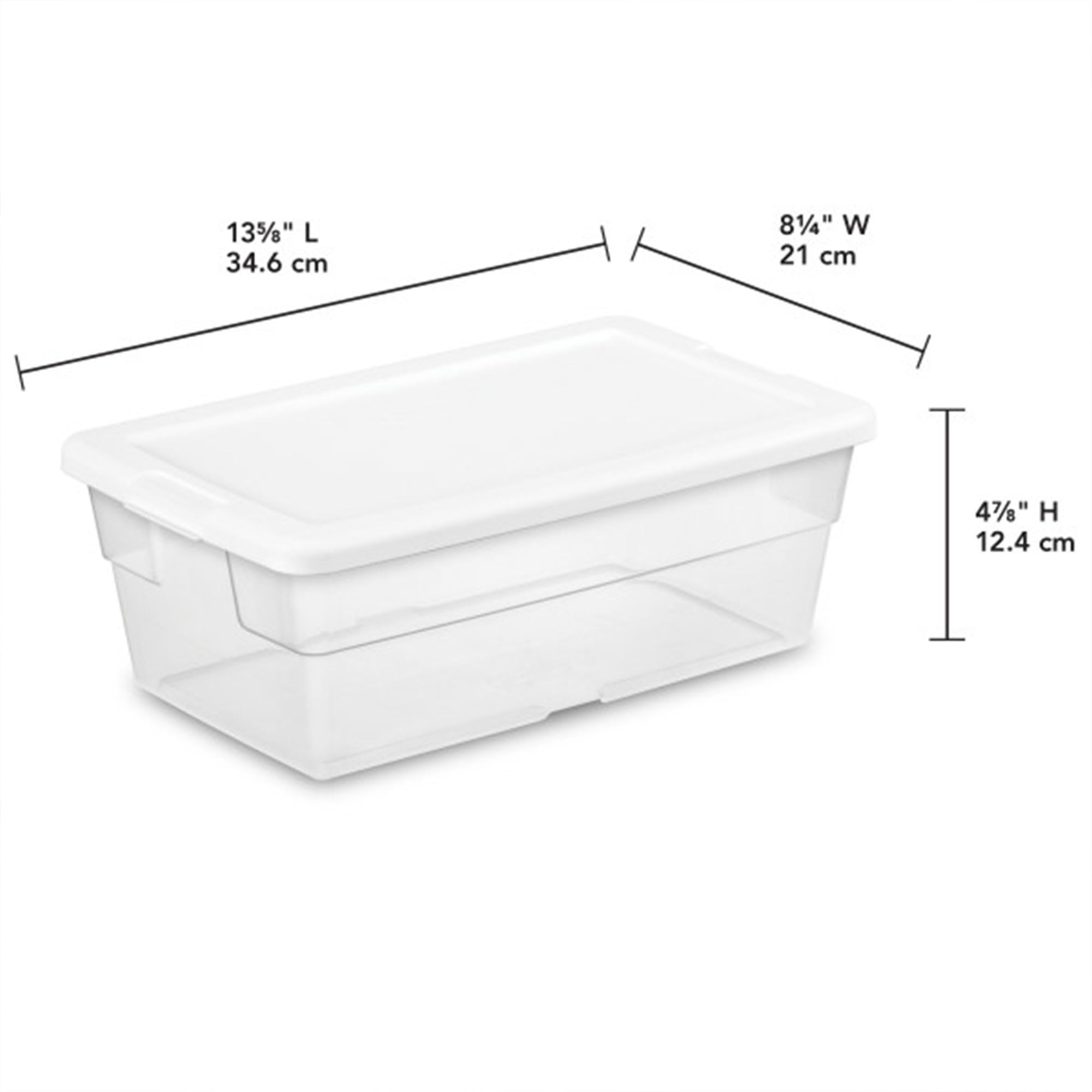 sterilite-24-pack-6-quart-storage-boxes-with-snap-on-lids-clear-plastic image 3