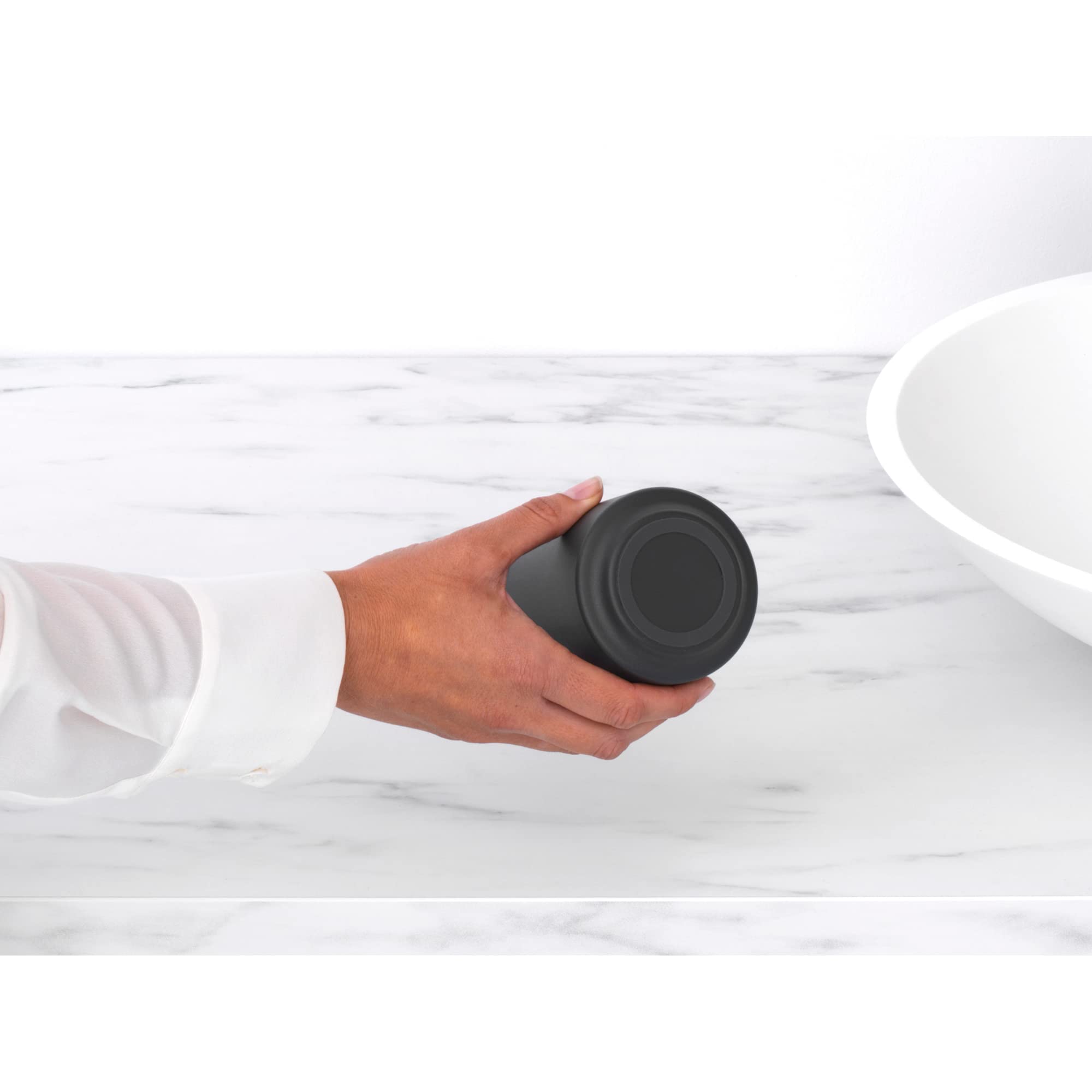 brabantia-mindset-bathroom-storage-pot-with-lid-mineral-infinite-gray-cotton-pad image 5