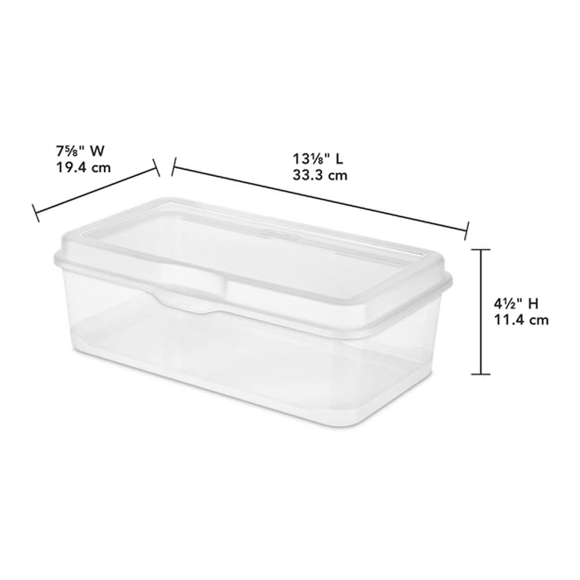 sterilite-clear-fliptop-plastic-stacking-storage-container-tote-with-latching-li image 4
