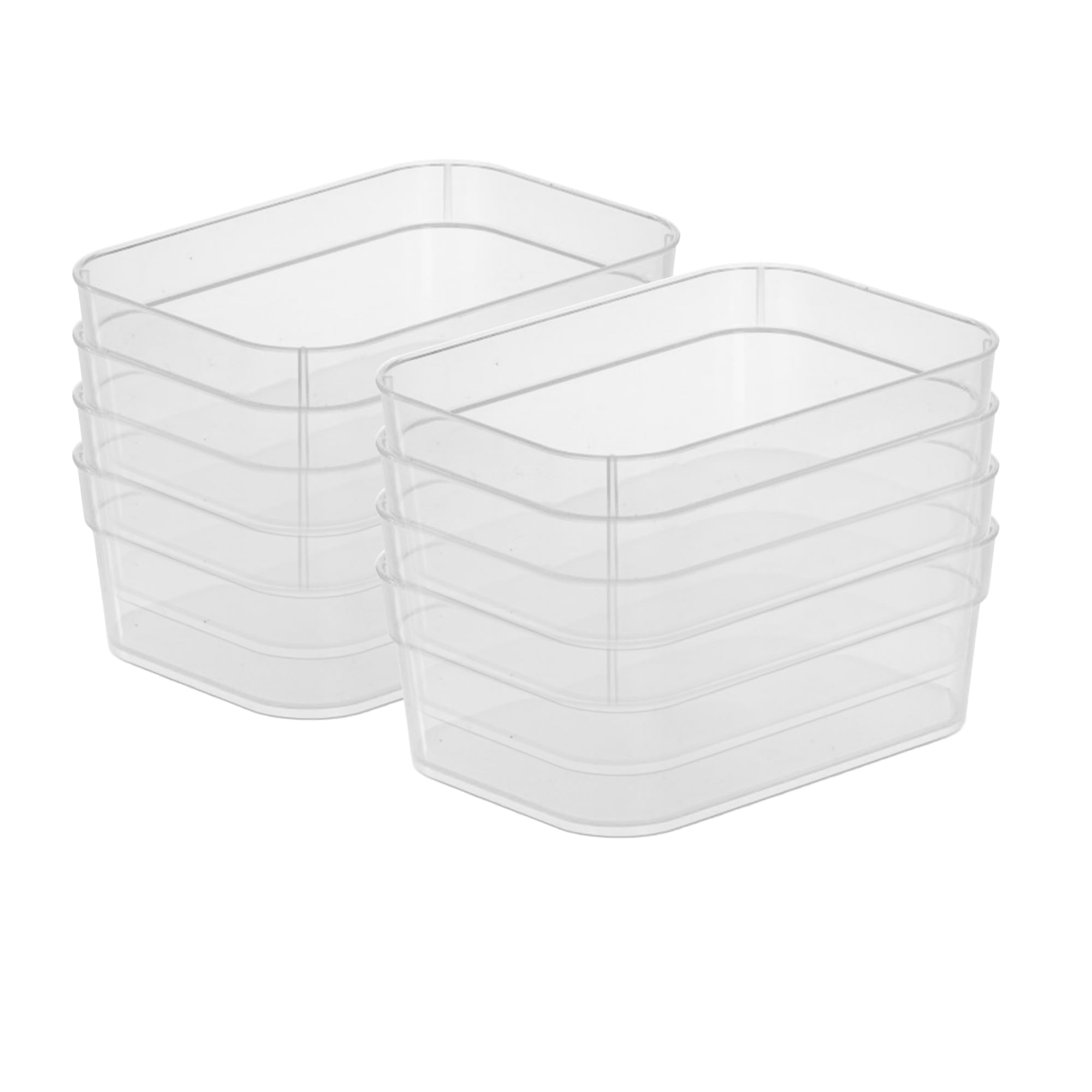 sterilite-medium-storage-tray-containers-with-sturdy-banded-rim-clear-24-pack image 1
