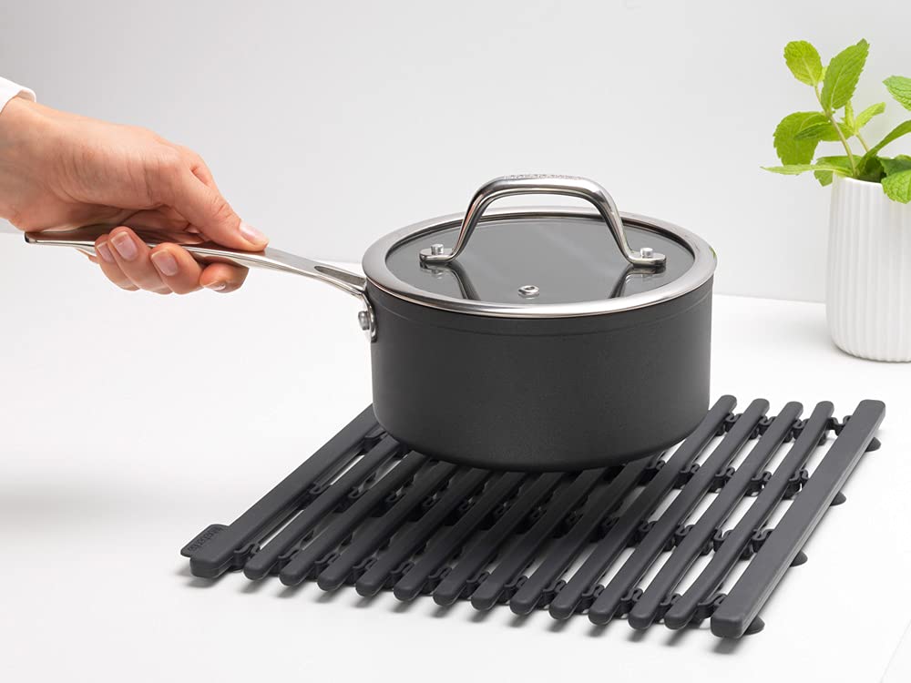 brabantia-extendable-dish-drying-mat-dark-gray-silicone-heat-resistant-kitchen-m image 5