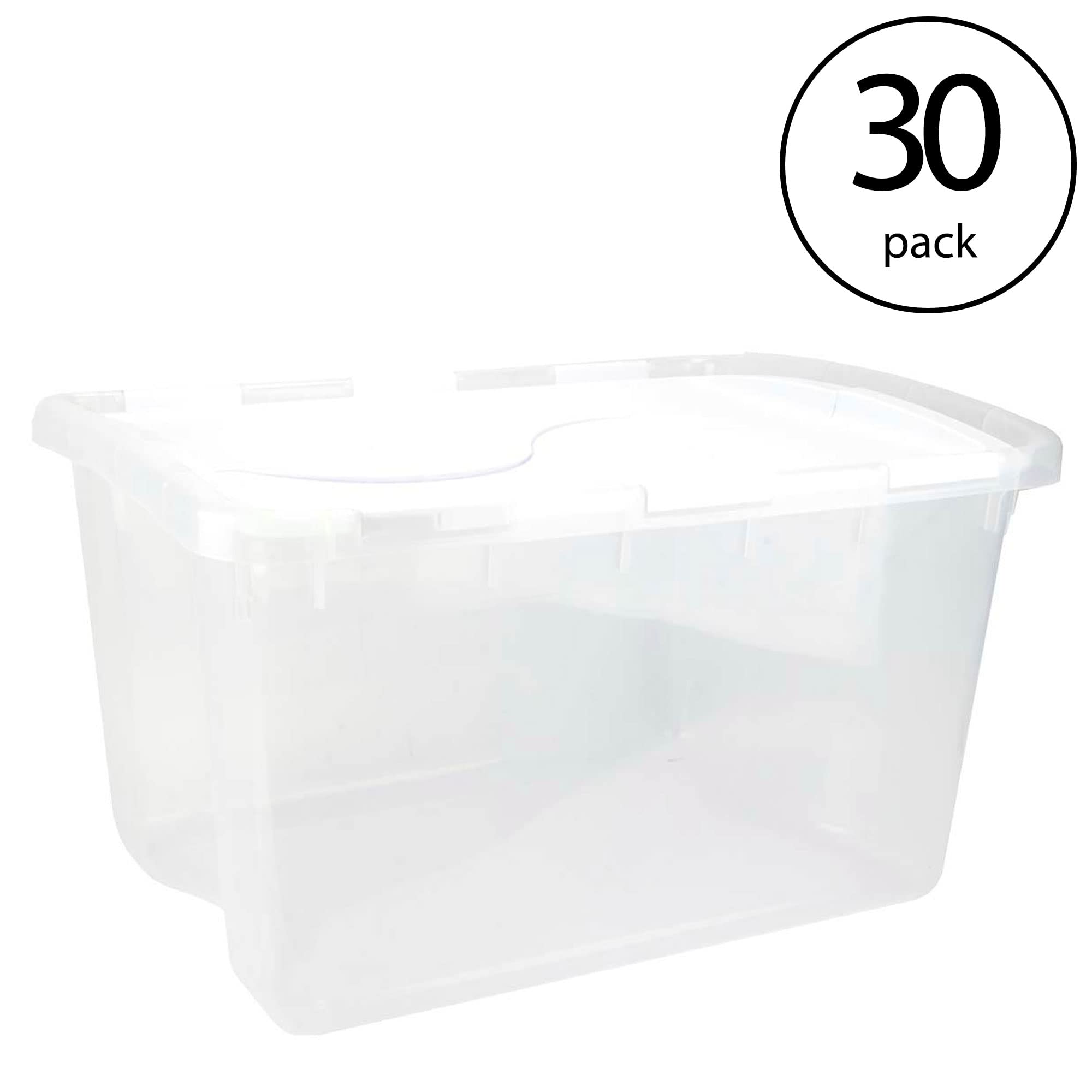 sterilite-48-quart-multipurpose-clear-storage-box-tote-with-secure-hinged-lid-30 image 3
