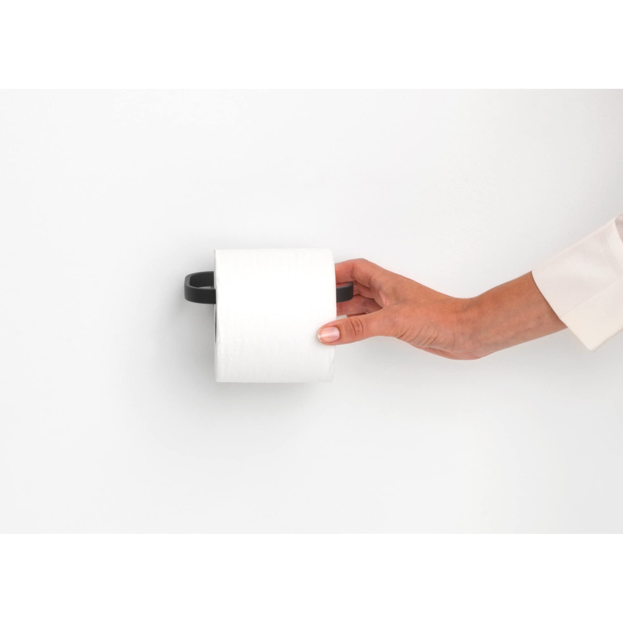 brabantia-mindset-wall-mounted-toilet-roll-holder-mineral-infinite-gray-wide-ope image 5