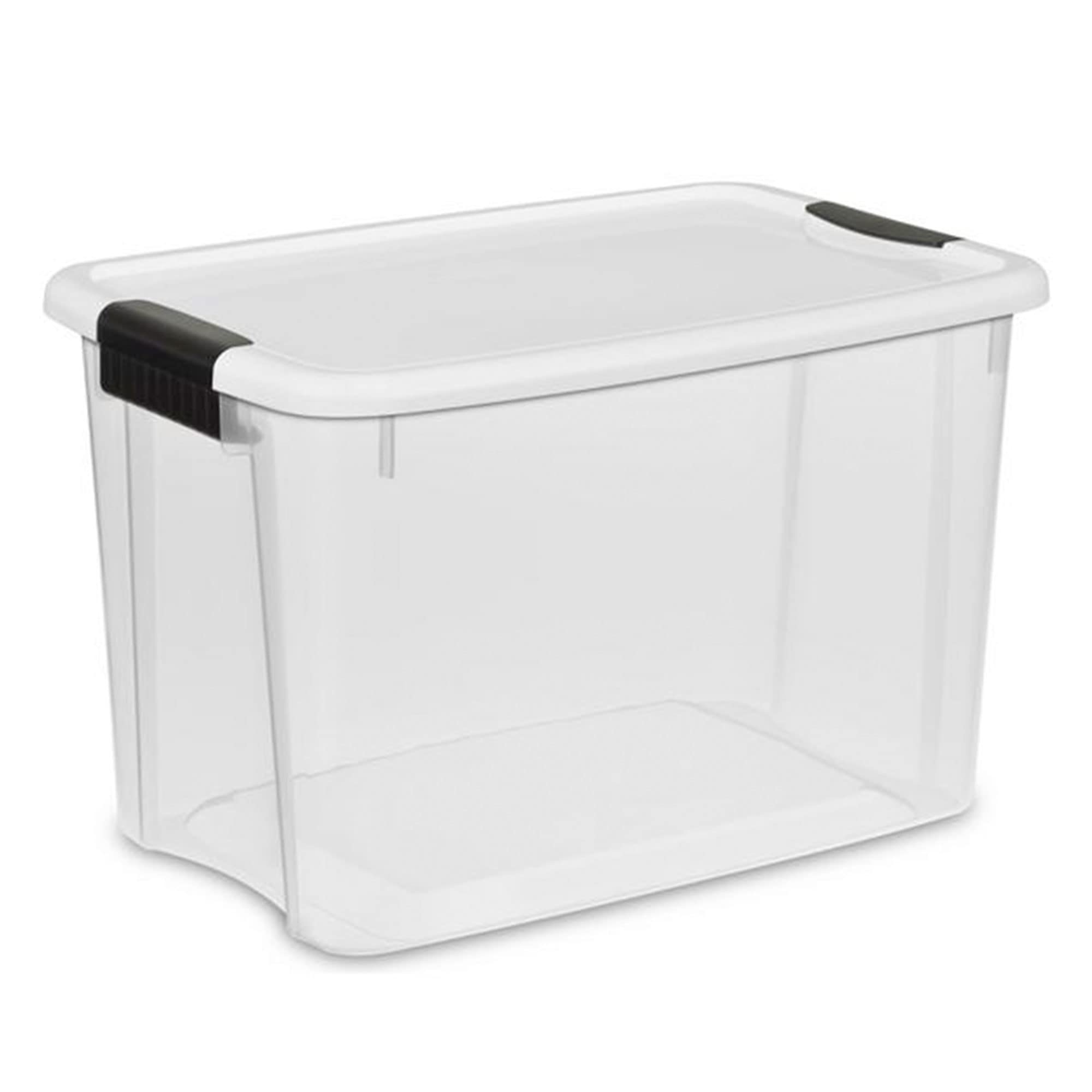 sterilite-ultra-latch-clear-storage-box-with-white-lid-30-quart-30-pack image 1