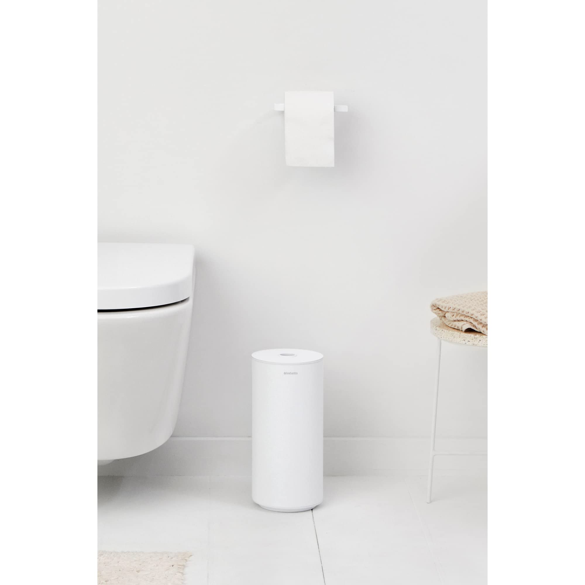 brabantia-mindset-toilet-roll-dispenser-mineral-fresh-white-wall-mountable-holds image 2