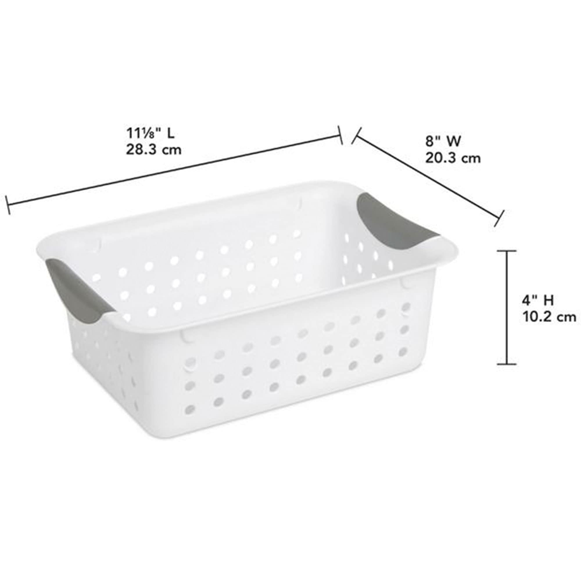 sterilite-16228012-small-ultra-plastic-storage-bin-organizer-baskets-white-12-pa image 3