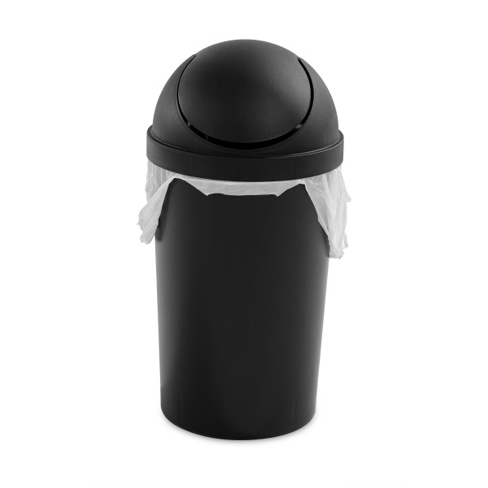 sterilite-3-gallon-round-swingtop-wastebasket-with-lid-black-6-pack image 4