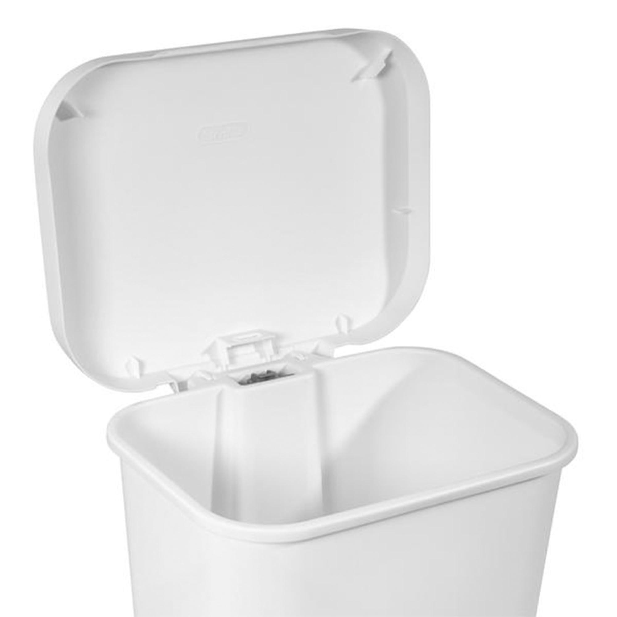 sterilite-11-9-gallon-stepon-wastebasket-with-lid-white-4-pack image 6